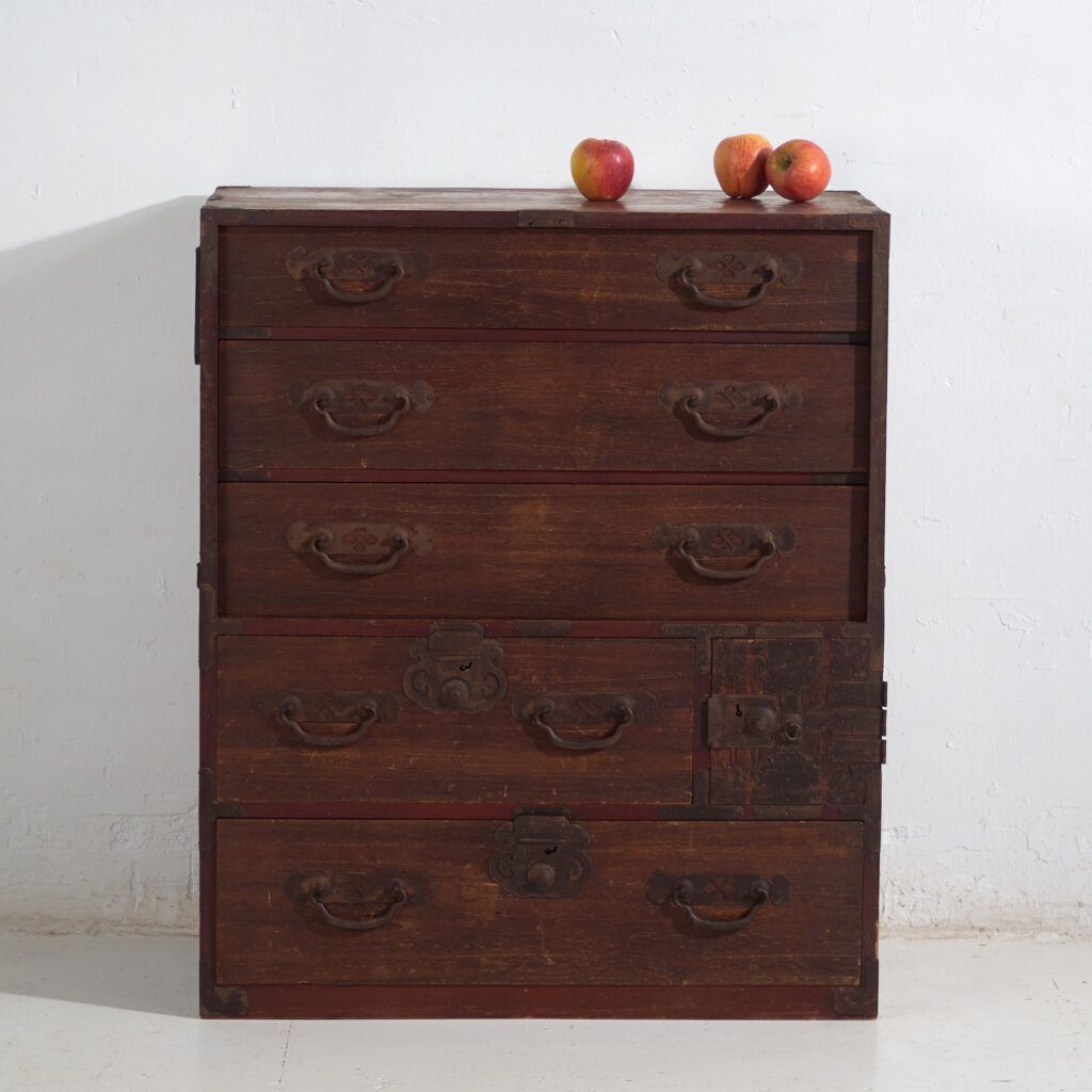 photo for sale Antique Japanese Merchant Chest (Choba Dansu) In Keyaki Wood – Meiji–Taisho Period (C.1880–1920)