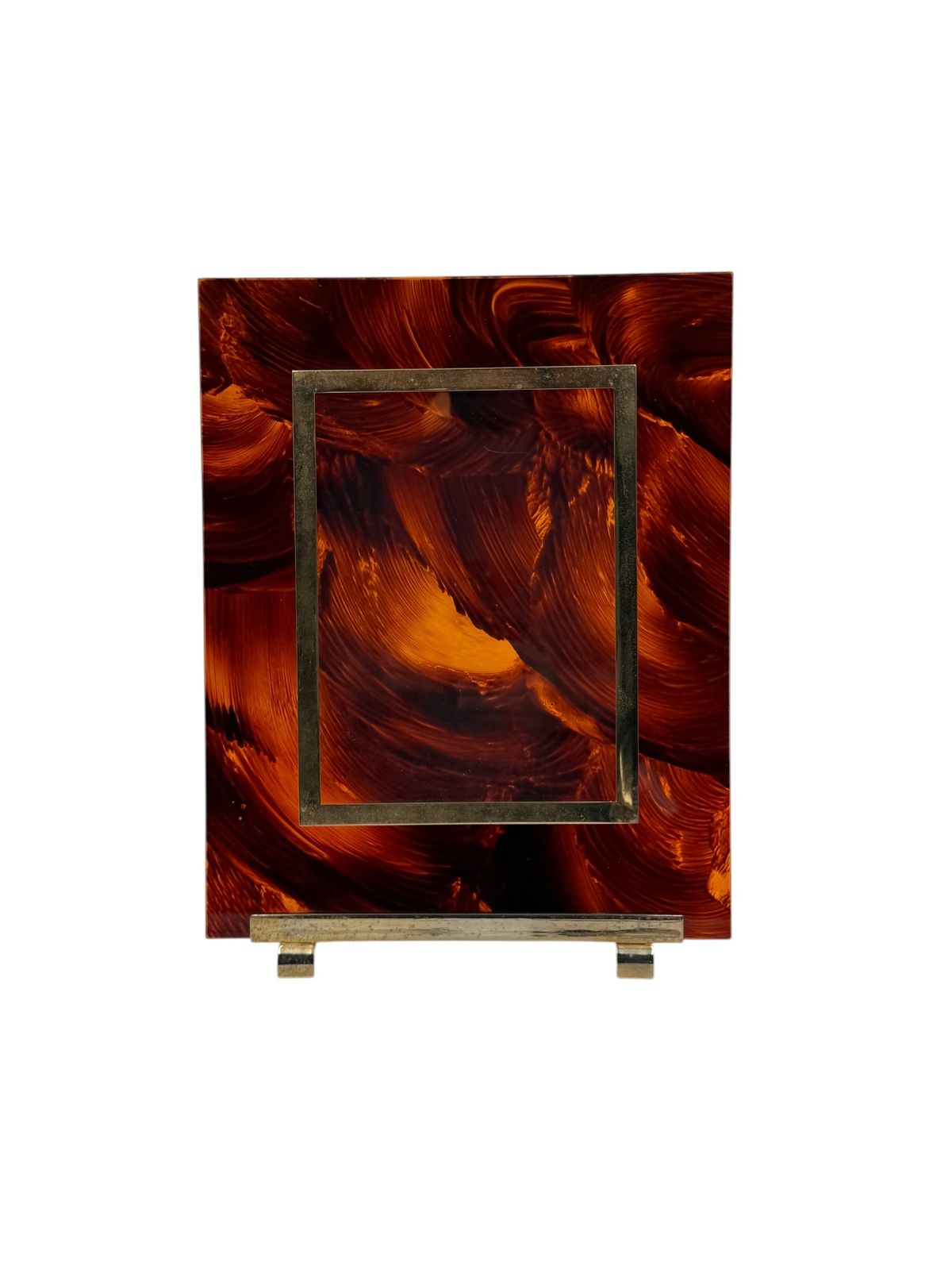 Hollywood Regency Lucite Picture Frame, In The Manner Of Gabriella Crespi Italy 1970s