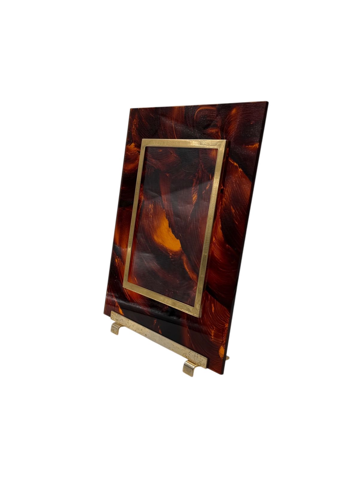 Hollywood Regency Lucite Picture Frame, In The Manner Of Gabriella Crespi Italy 1970s photo vintage