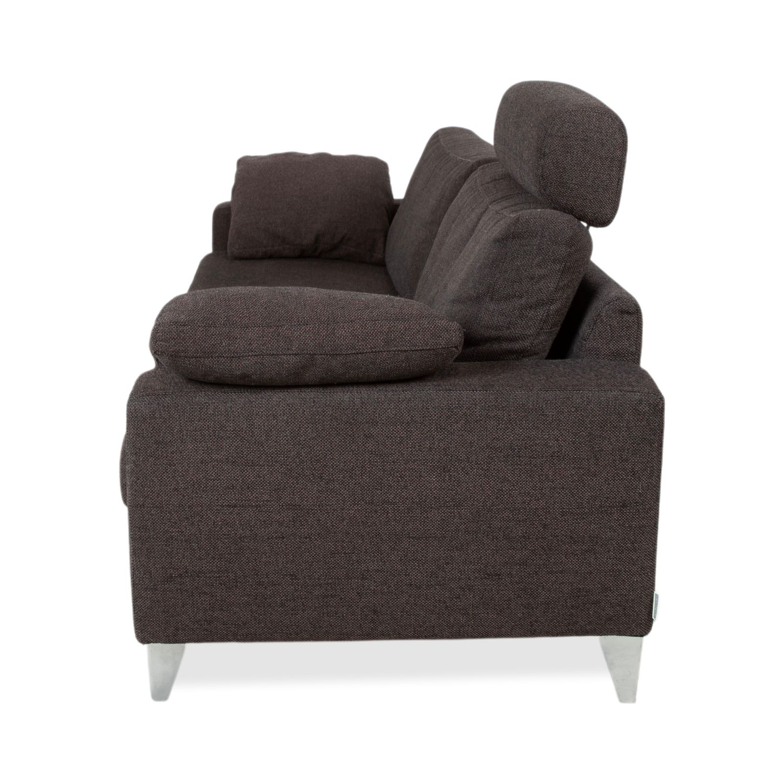 Mobilier Canapé 3 places Ewald Schillig en tissu brun gris photo