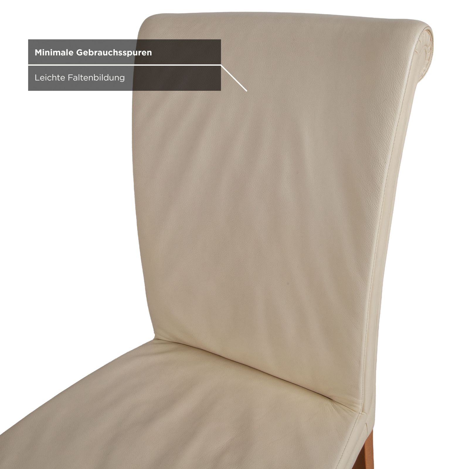 Set Of 6 Poltrona Frau Vittoria Leather, Cream, Dining Chairs photo vinterior