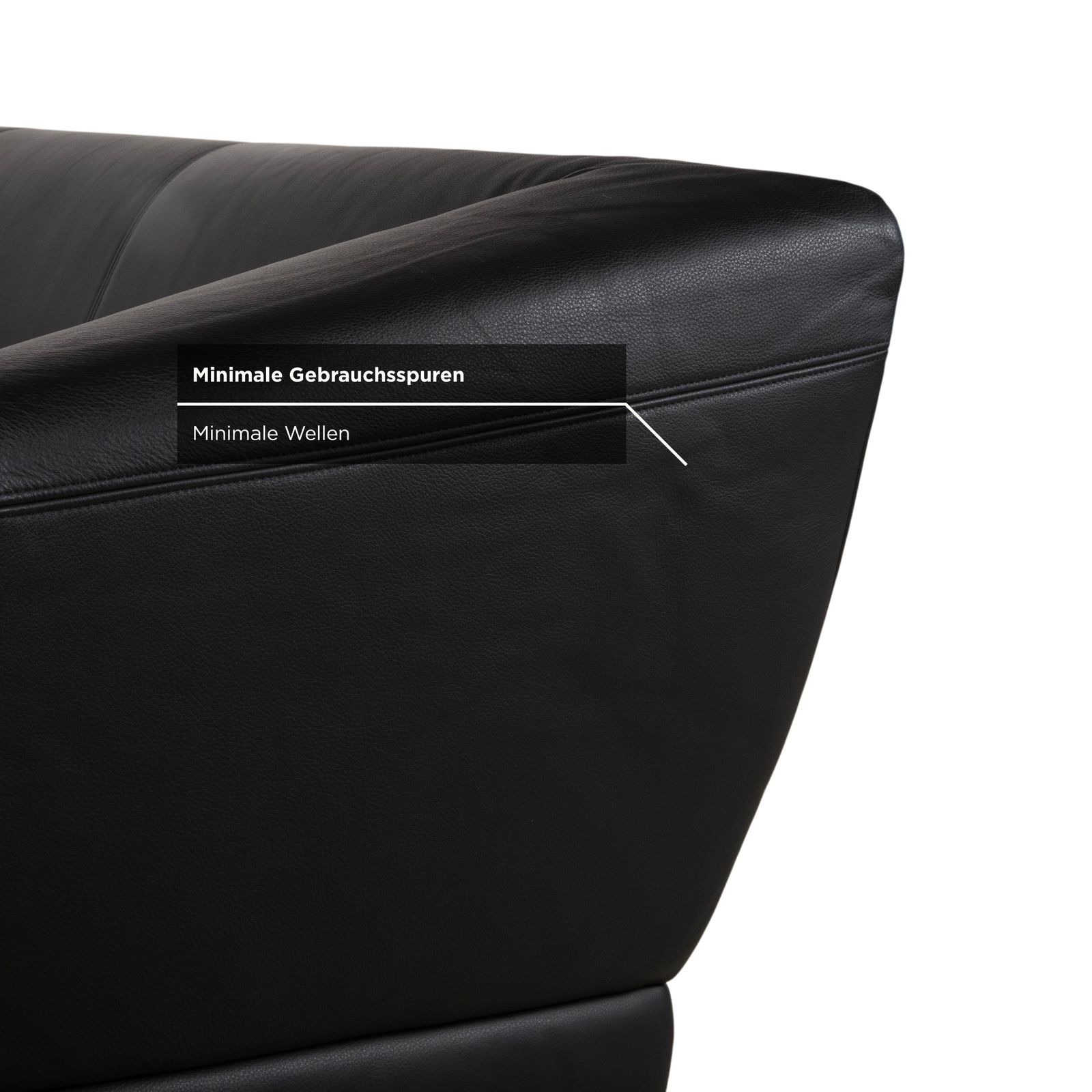 photo furniture Canapé 2 places Rolf Benz 2300 en cuir noir