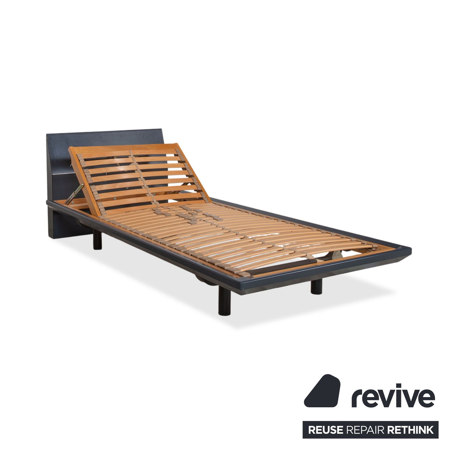 Interlübke Wooden Bed, Dark Blue, Navy Blue, Bedroom photo Furniture