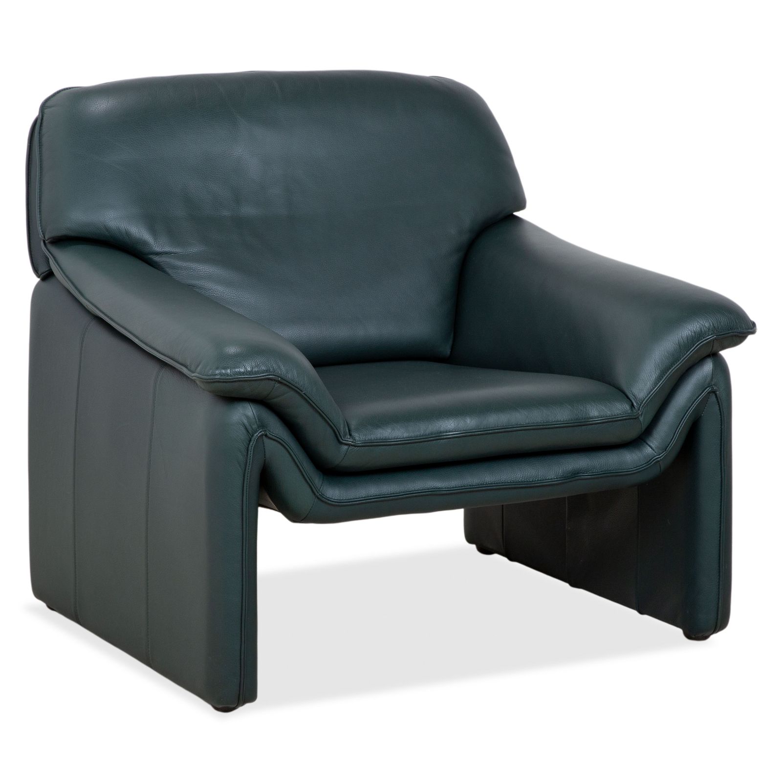 Laauser Atlanta Leather Armchair Green Dark Green Petrol