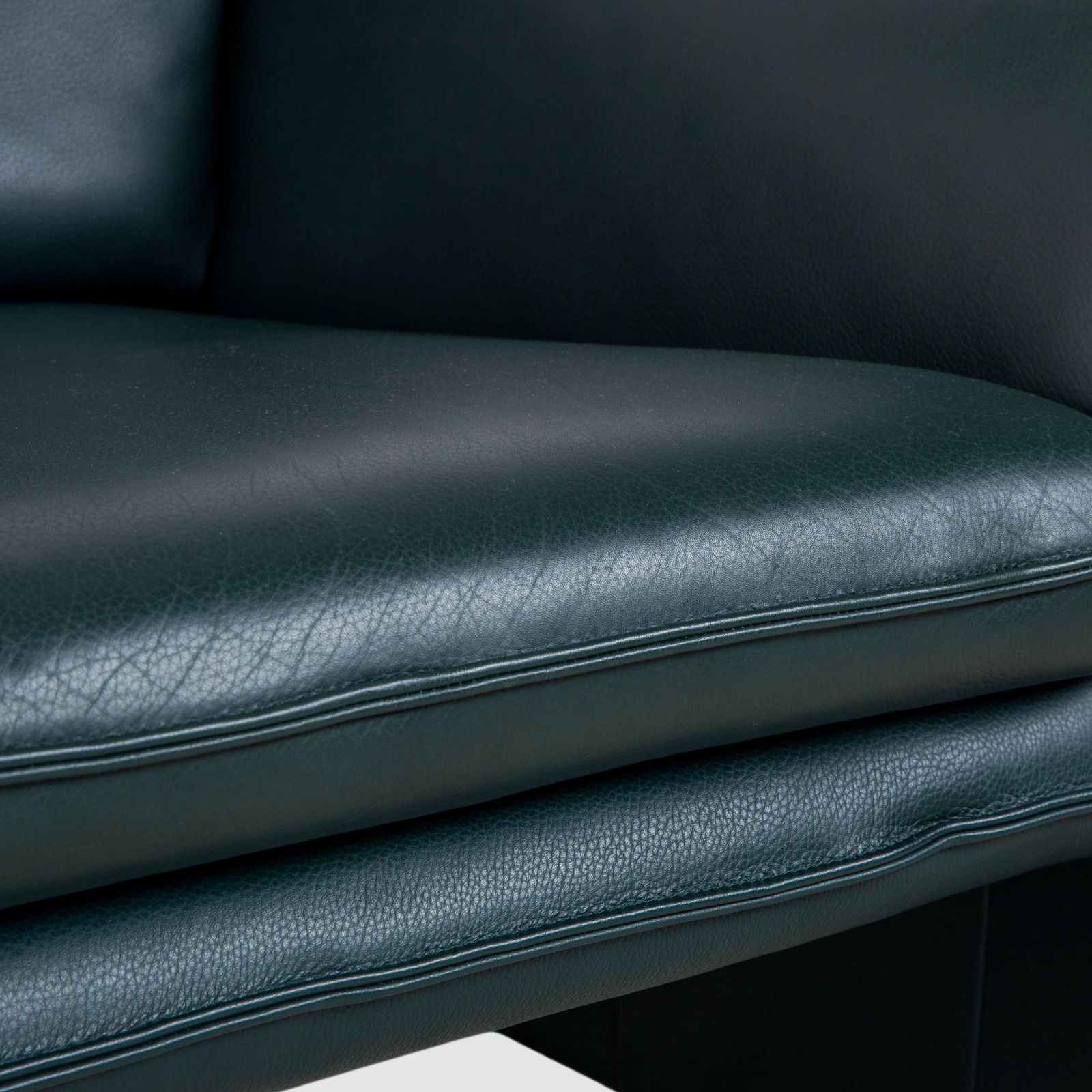 Fauteuil Laauser Atlanta en cuir vert, vert foncé pétrole photo for sale