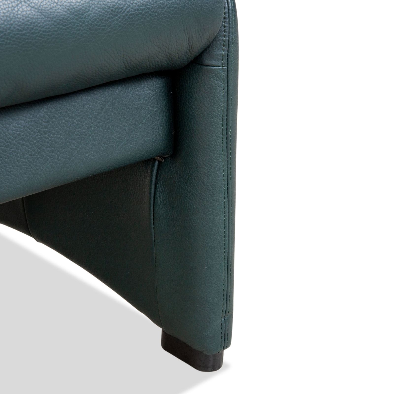 Laauser Atlanta Leather Stool Green Dark Green Petrol photo for sale