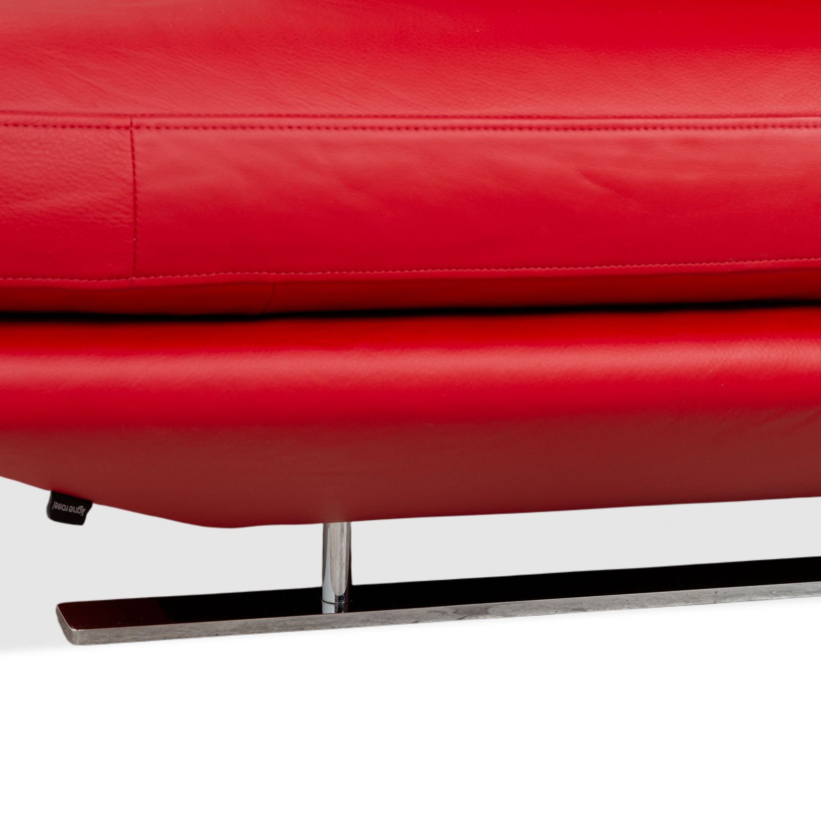 Canapé 2 places en cuir Ligne Roset Prado rouge, fonction manuelle photo vintage
