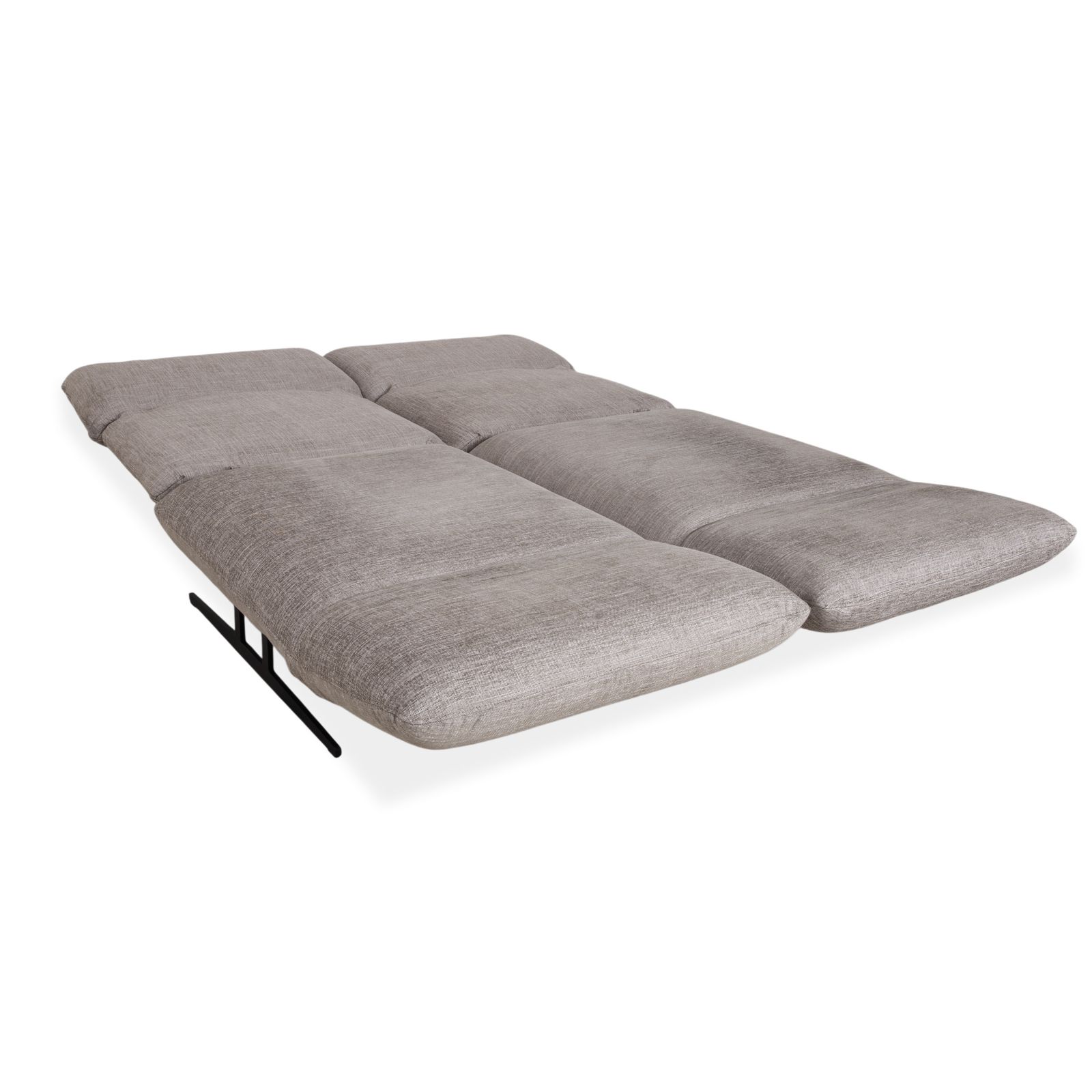 photo furniture Canapé 2 places Signet Messina en tissu gris, fonction manuelle et couchage