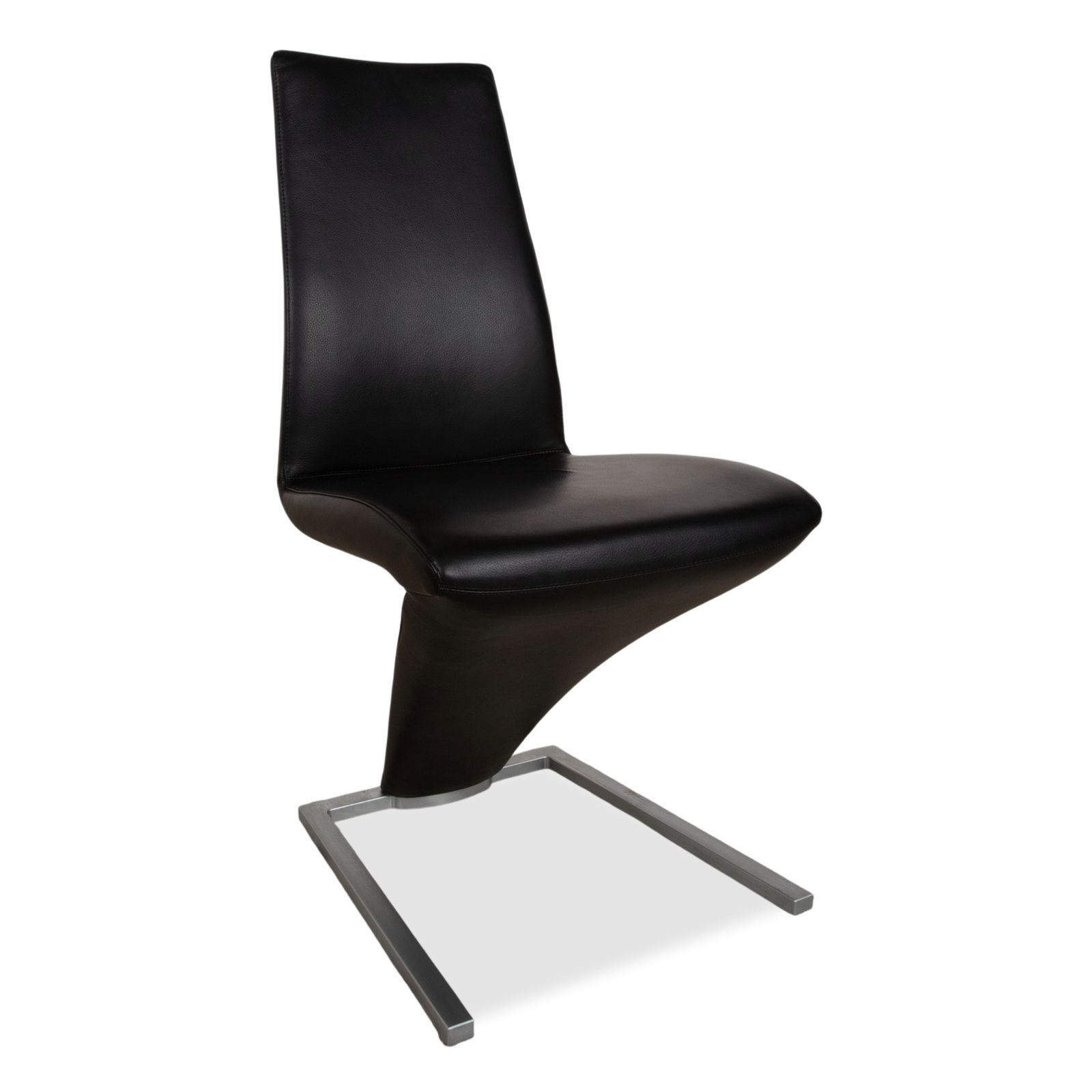 Set Of 4 Rolf Benz 7800 Leather Chairs, Black photo for sale
