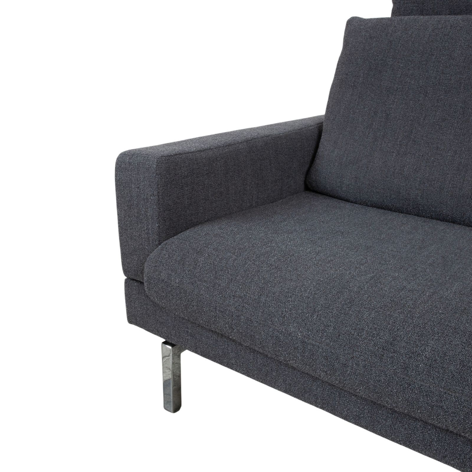 photo furniture Canapé 2 places Jori Tigra en tissu gris, fonction manuelle