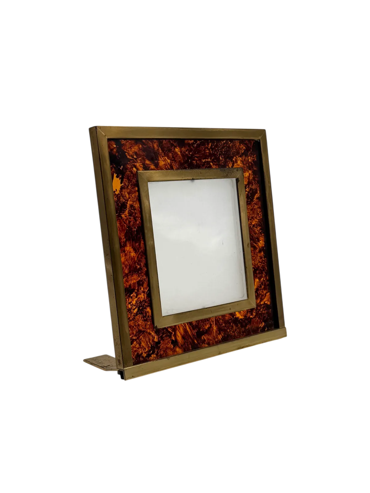 photo for sale Hollywood Regency Lucite & Brass Picture Frame – In The Manner Of Gabriella Crespi, Italy 1970s