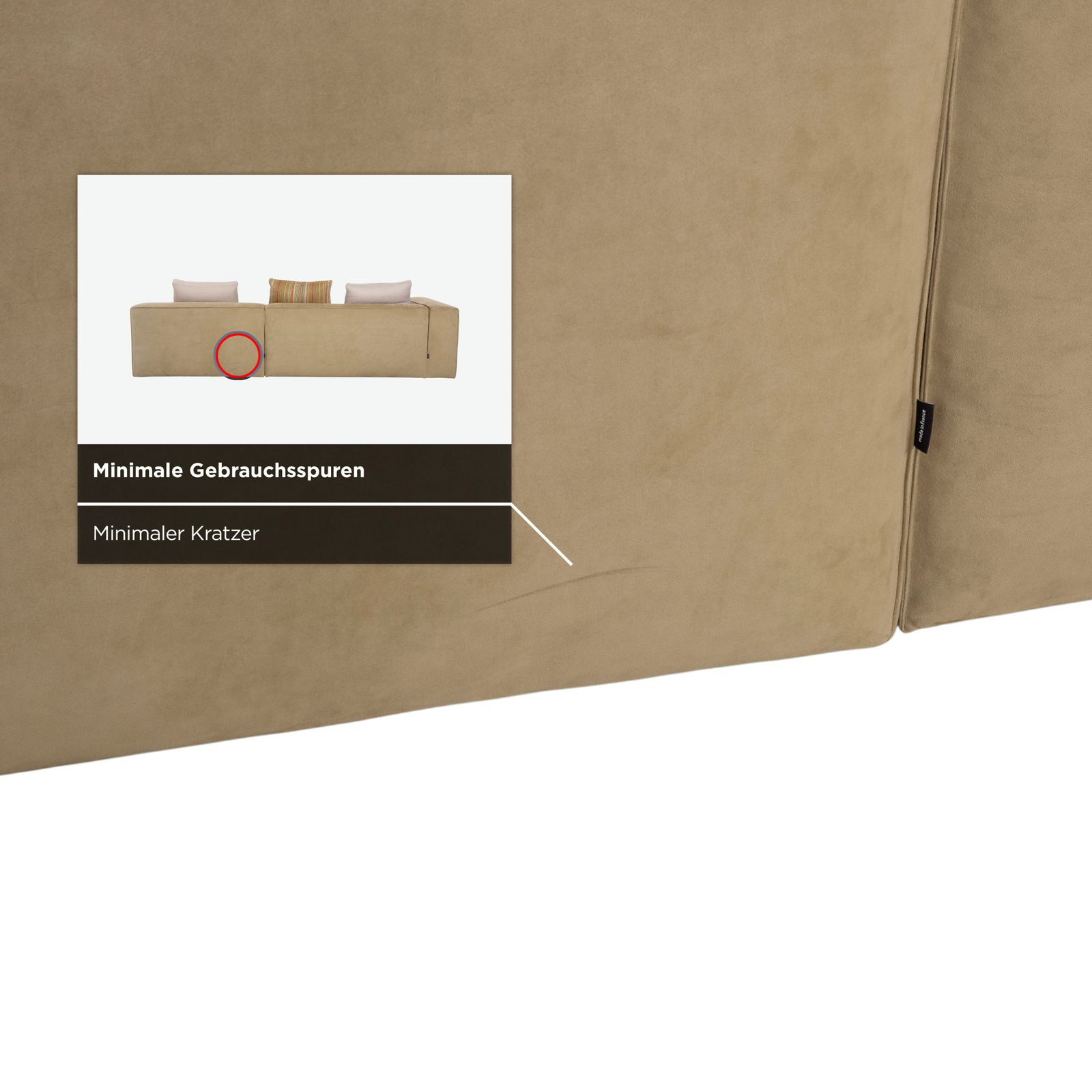 Mobilier Canapé d'angle Ligne Roset Nils en tissu, coloris beige sable photo