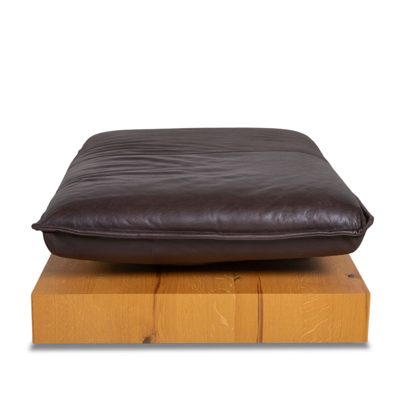 photo for sale Repose-pieds Koinor Free Motion Edit 3 en cuir brun chocolat, bois, fonction manuelle