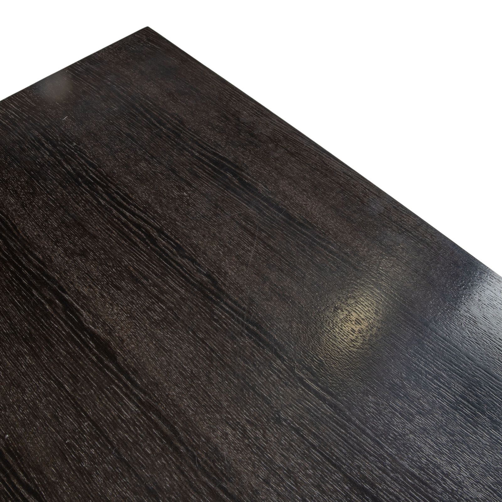 Rolf Benz houten salontafel, zwart/donkerbruin, chroom photo 670.0