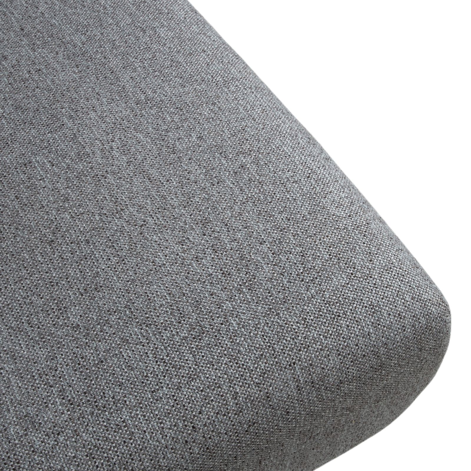 Canapé d'angle Global Living en tissu et bois, gris, méridienne à droite photo for sale