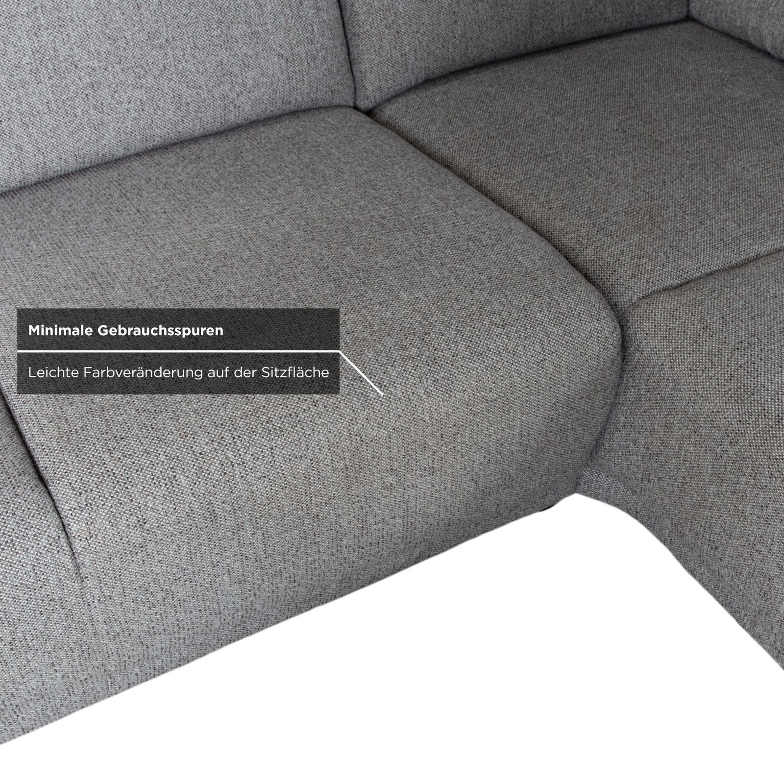 Canapé d'angle Global Living en tissu et bois, gris, méridienne à droite photo vinterior