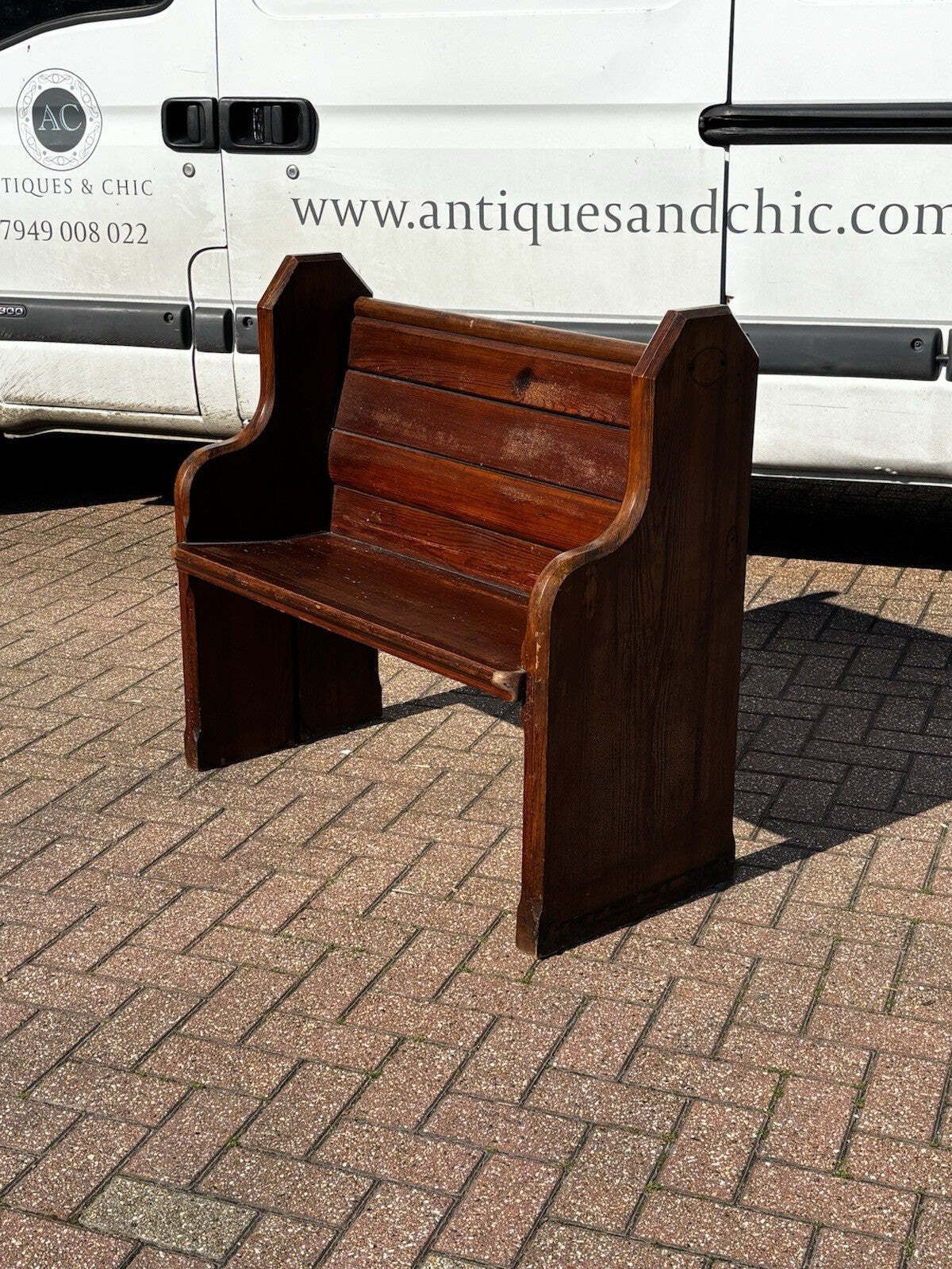 photo for sale Small Victorian Pine Pew, 1800s