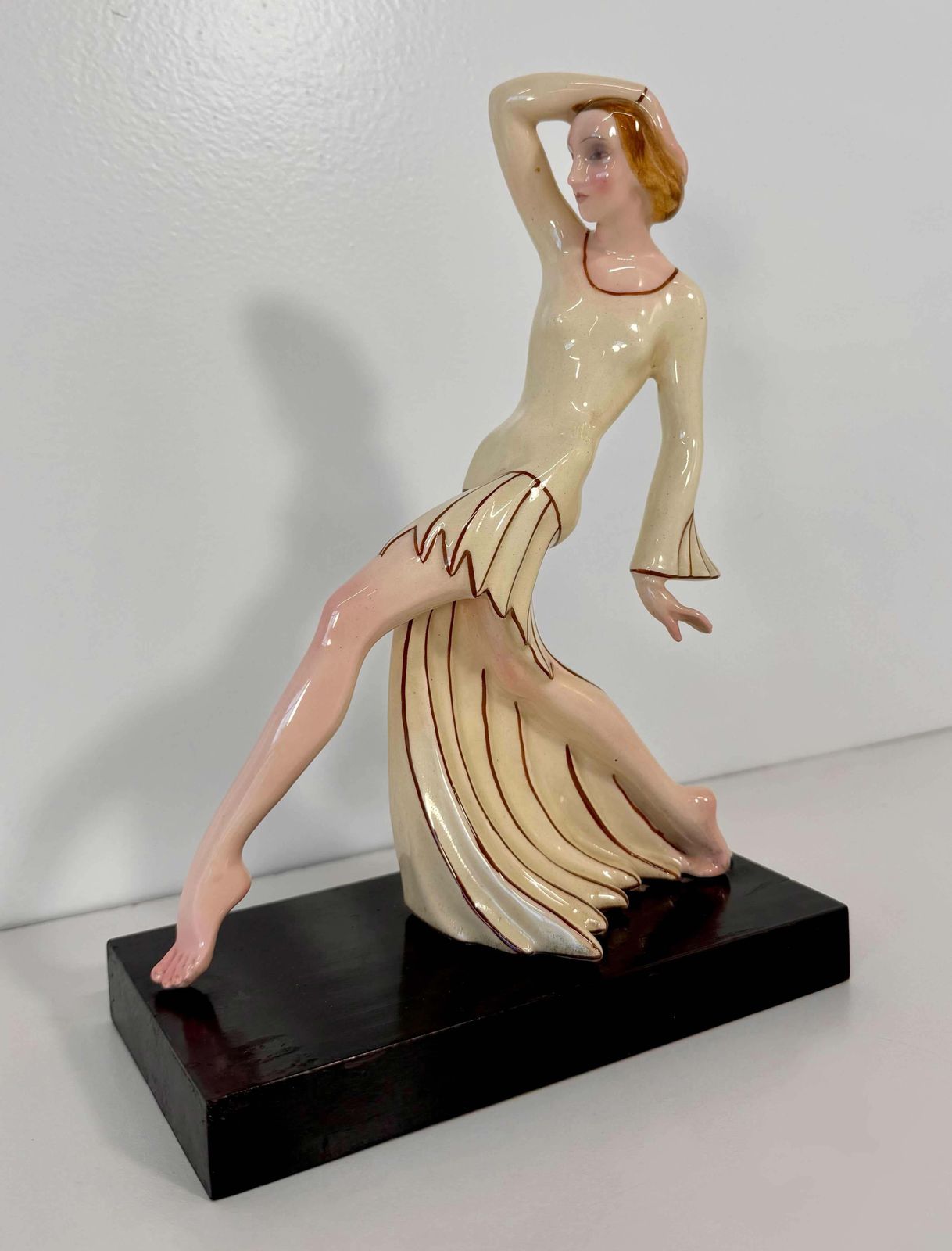 Art Deco Ceramic Dancer By Josef Lorenzl For Royal Dux, Bohemia, Circa 1925 photo Art