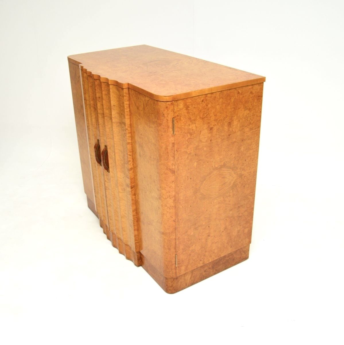 photo for sale Art Deco Burr Walnut Cabinet By Harry And Lou Epstein