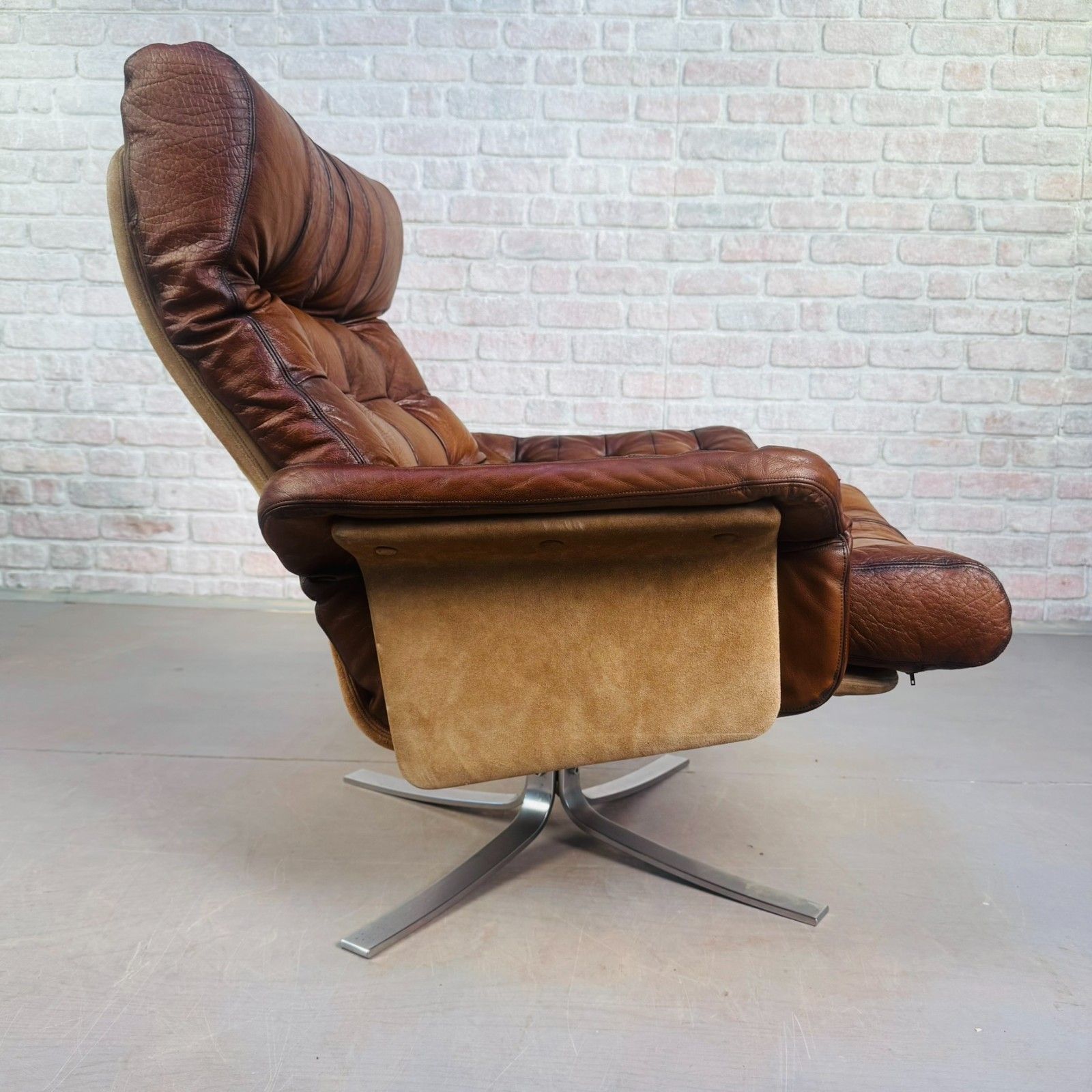 Vintage 60s Søren Nissen & Ebbe Gehl Swivel Lounge Chair By Jeki Møbler photo buy