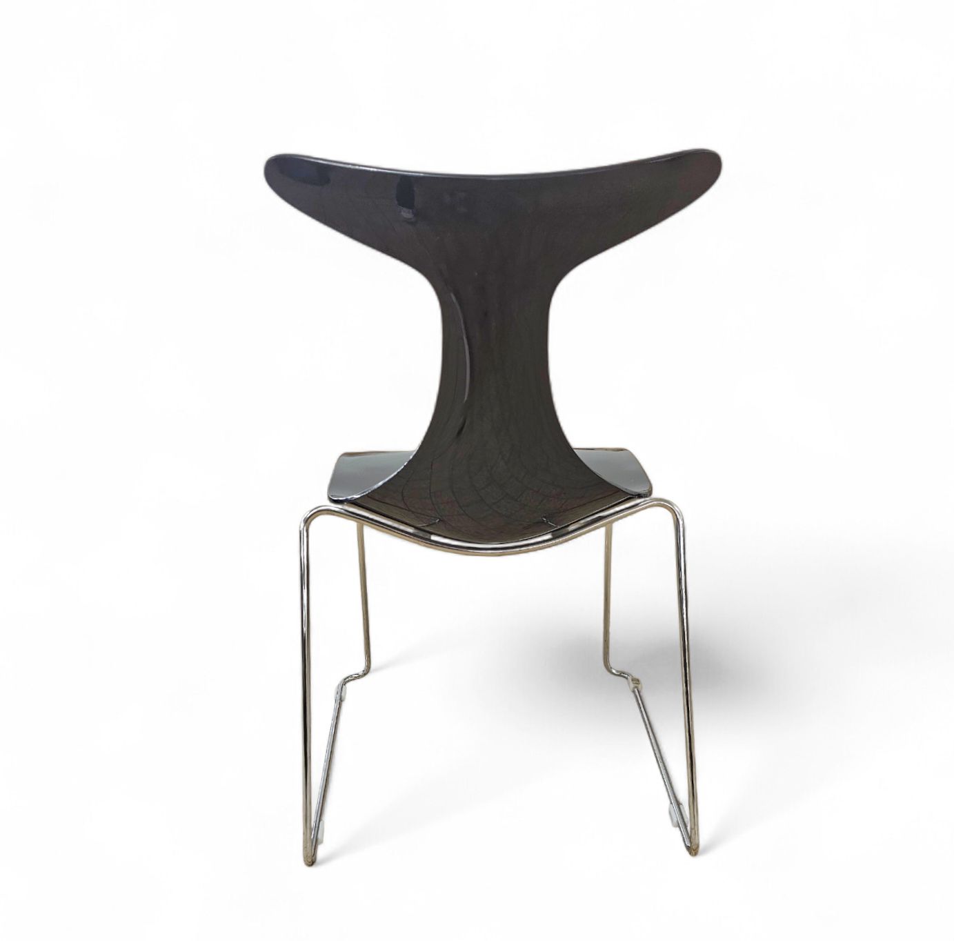 6 X Delfy Chair By Gino Carollo For Ciacci Kreaty / Italy 1990s / 2 X Red   4 X Black photo vintage