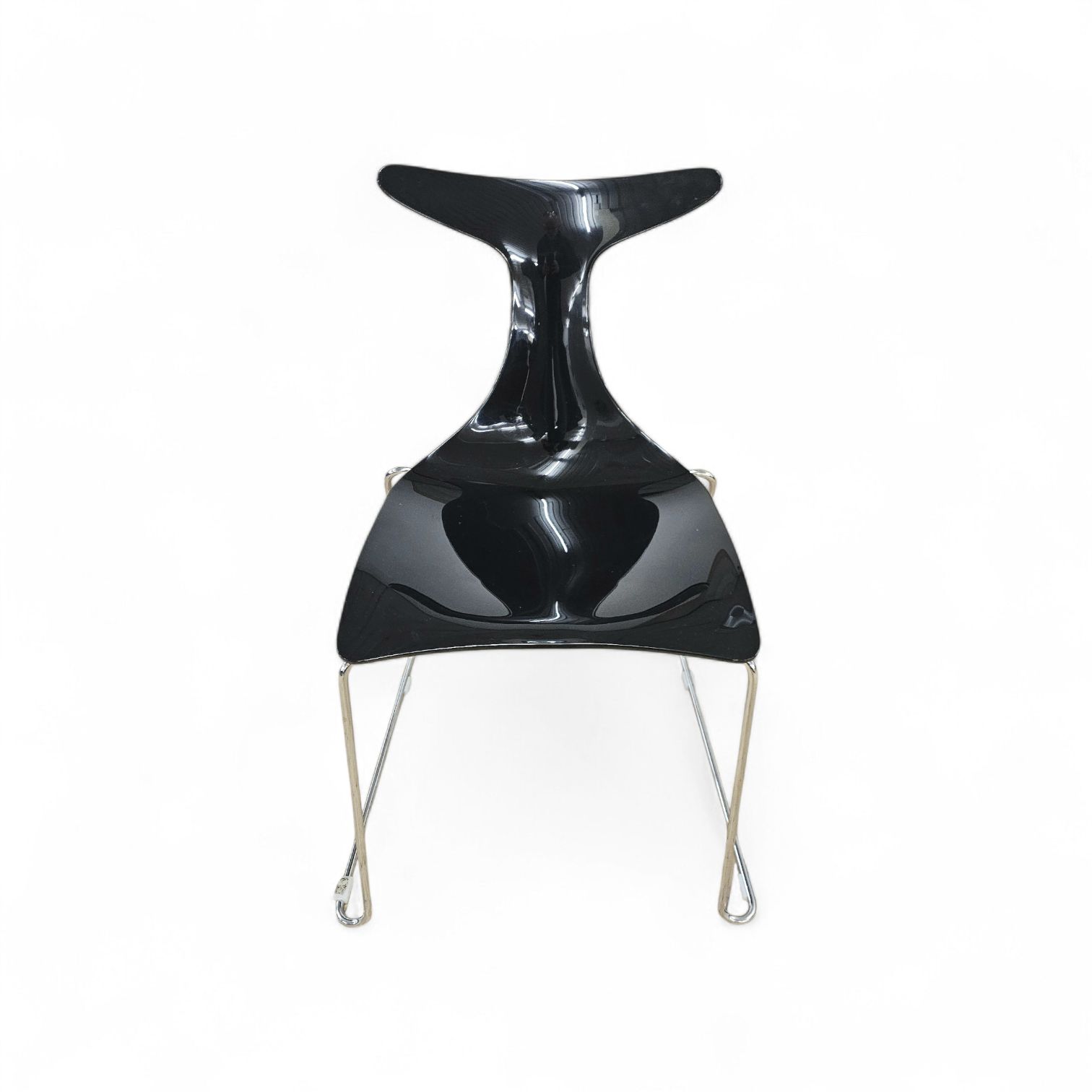 photo vintage 6 X Delfy Chair By Gino Carollo For Ciacci Kreaty / Italy 1990s / 2 X Red   4 X Black