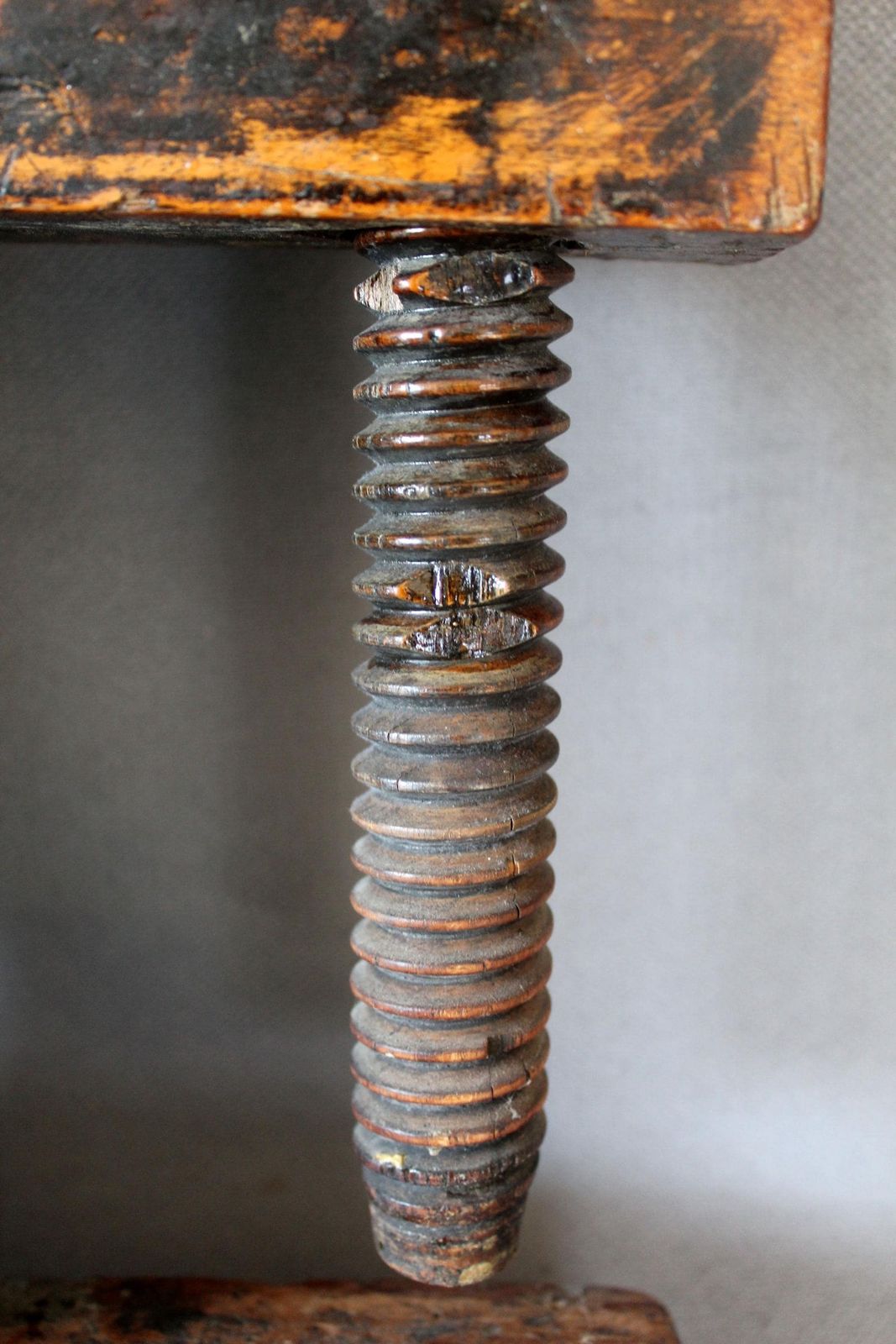 Antieke Grote Houten Schroefklem, Handgereedschap Voor Houtbewerking, Timmermangereedschap, Boerendecoratie, Verzamelobject, Industrieel photo buy