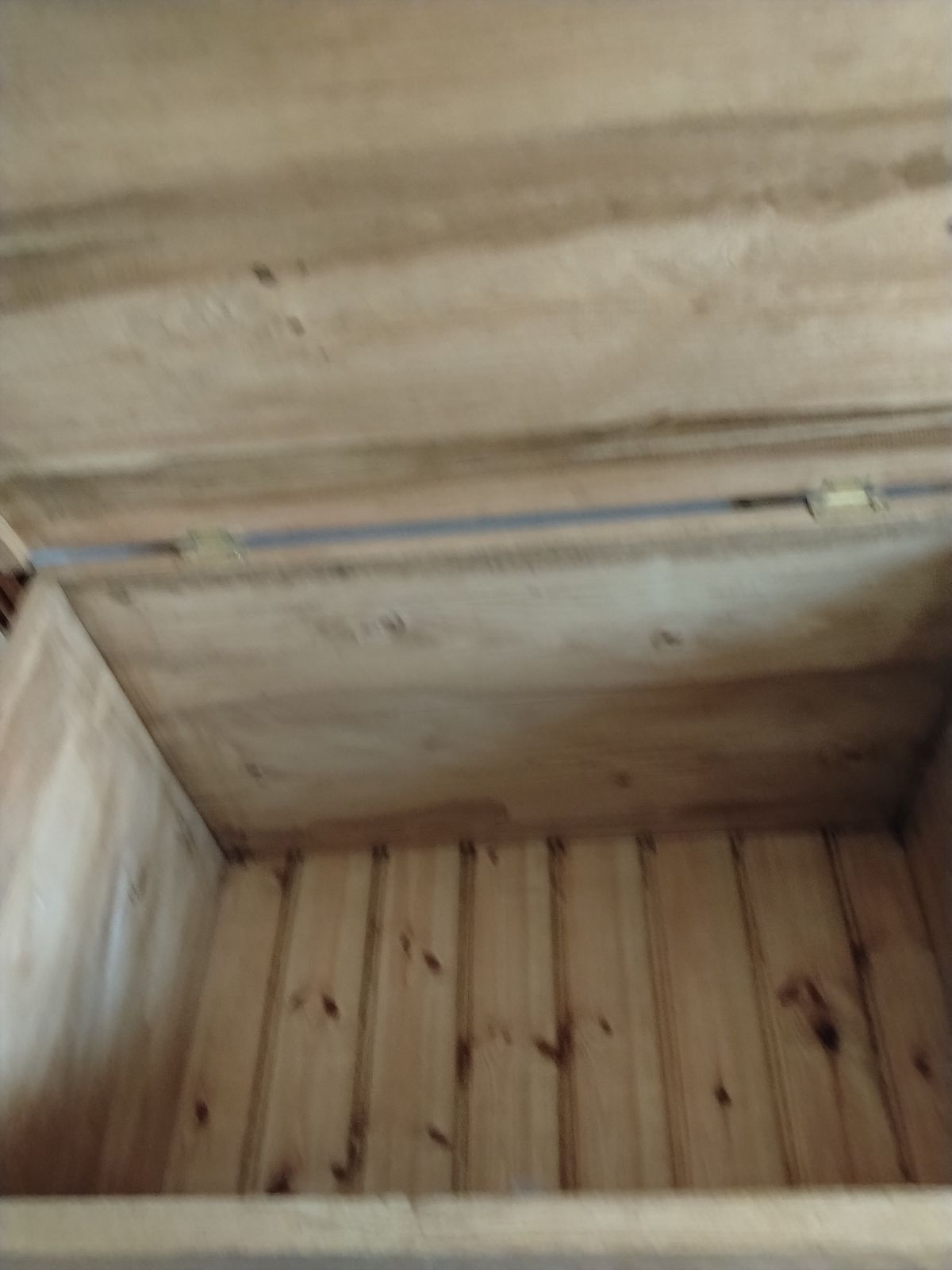 Rustic Handmade Pallet Wooden Blanket  Hinged Top Storage Aged Chest photo vinterior