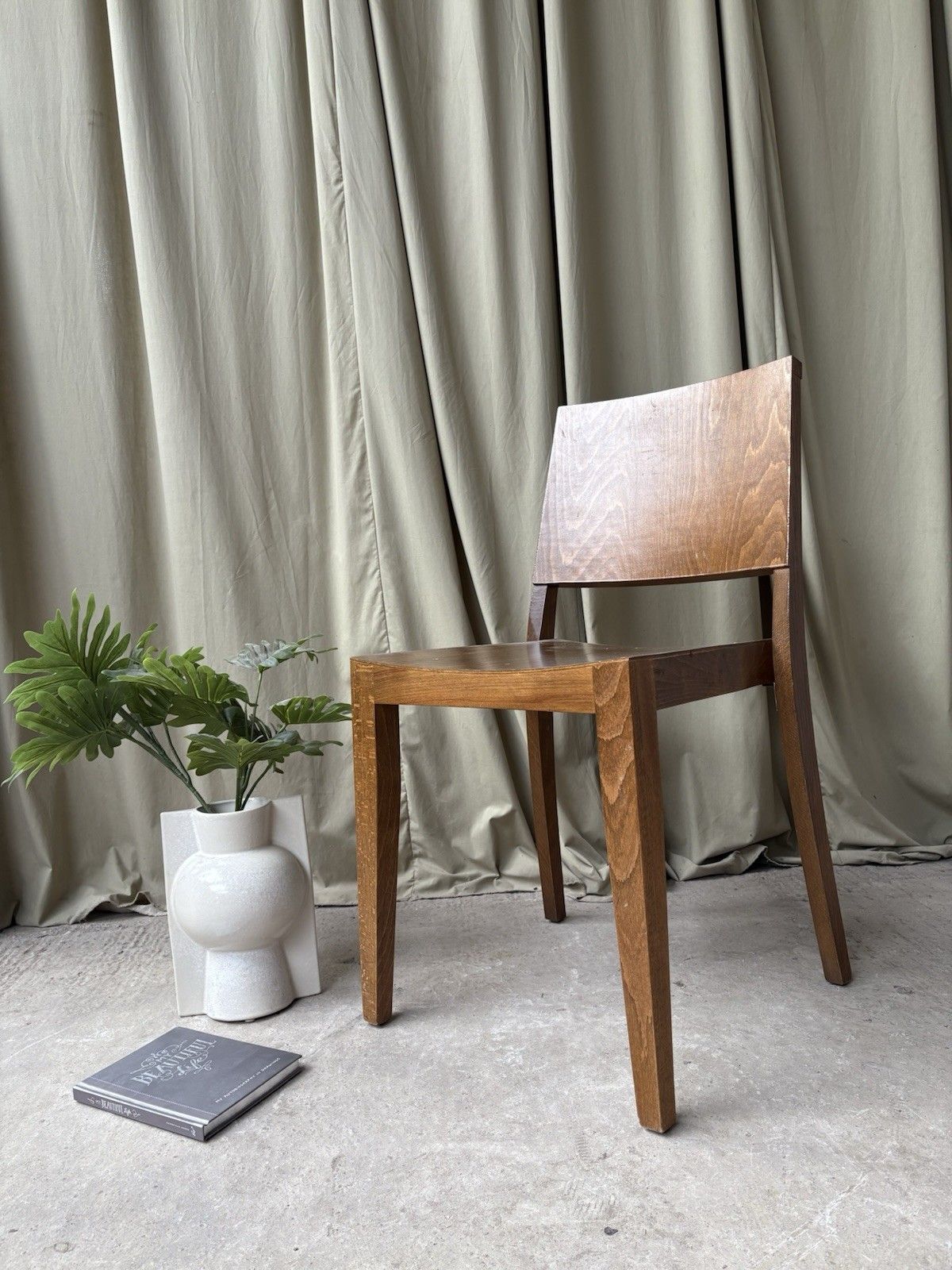 Vtg Mid Century Style Dining Desk Side Chair Scandi Danish Retro R1126 photo for sale