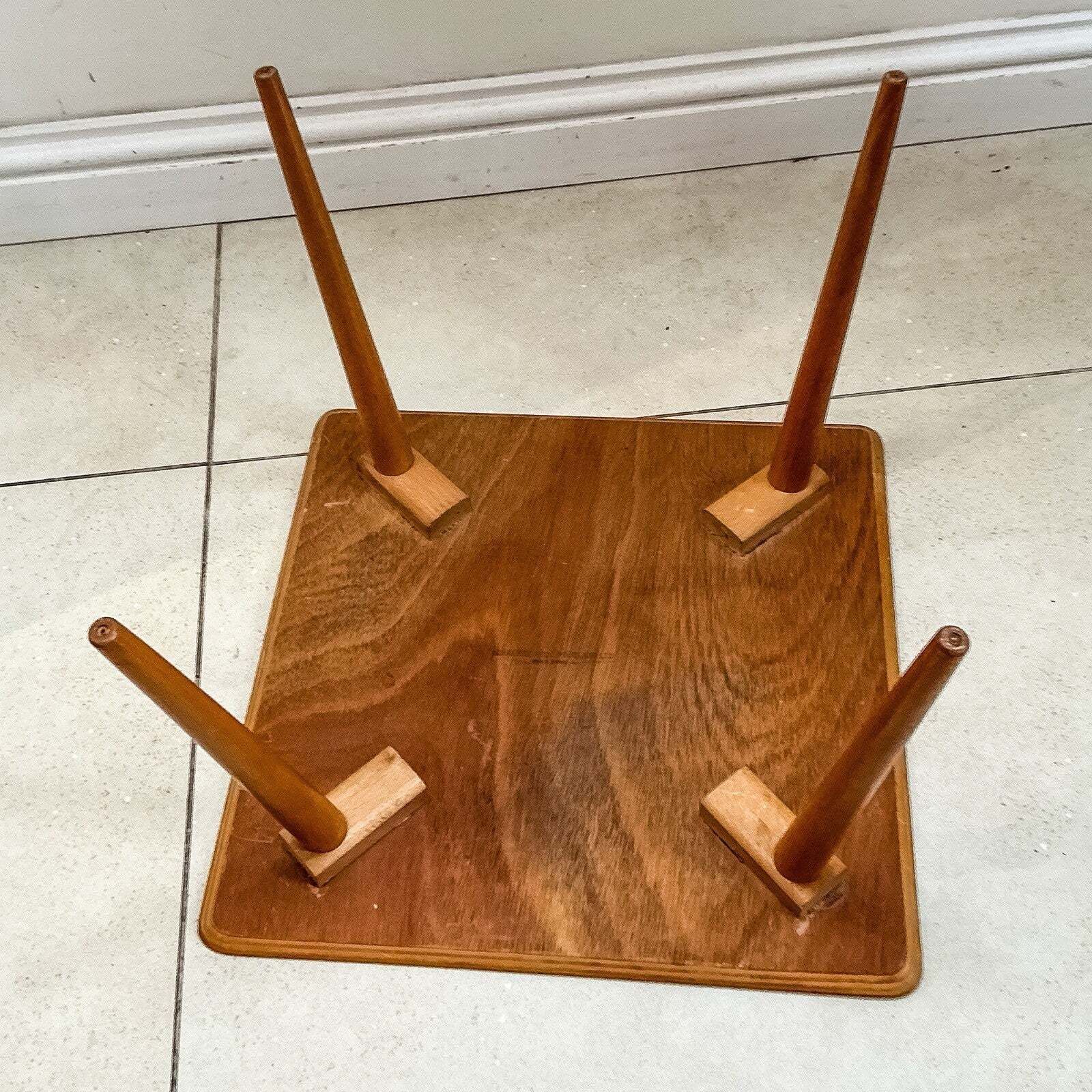 Rare Schreiber Wood Industries Mid Century Walnut Side Table 1950s photo 275.0