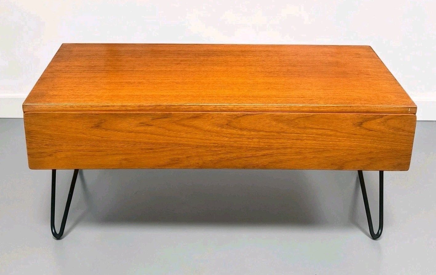 Teak Beaver And Tapley Coffee Table Media Unit Hair Pin Legs C1970s photo furniture