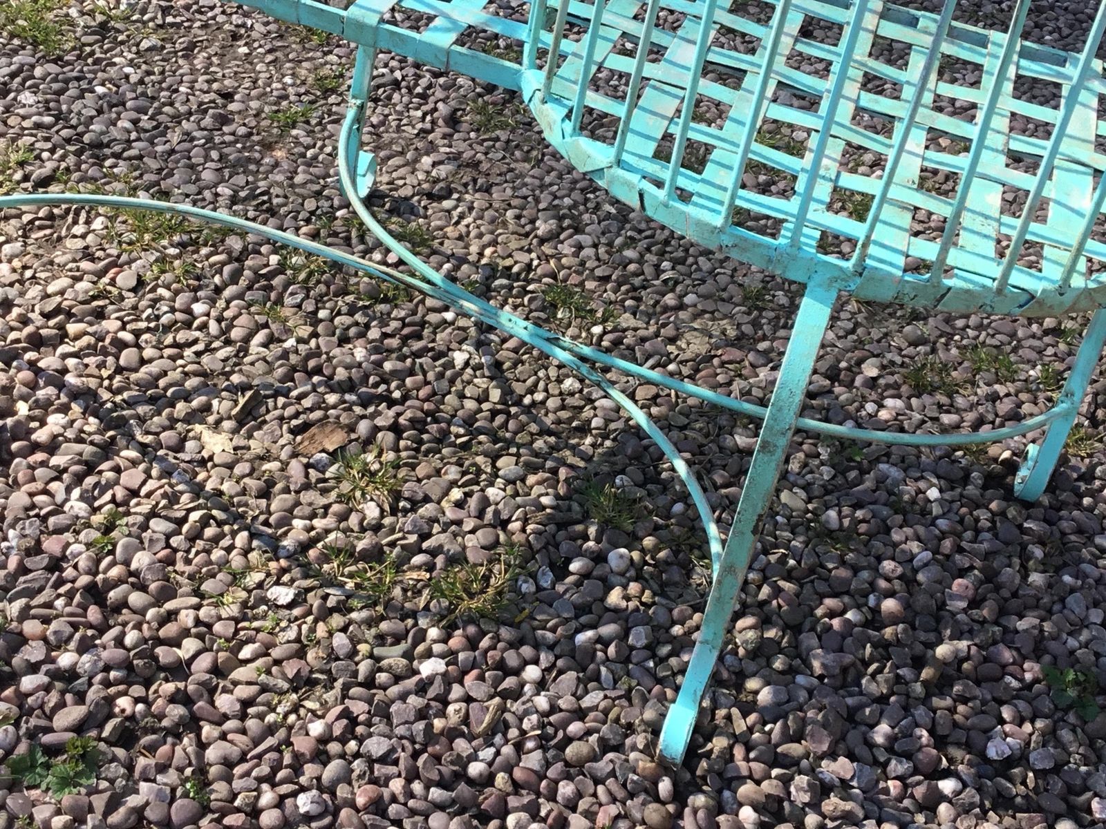 photo furniture Vintage Decorative Wrought Iron Love Seat/Conversation Garden Bench