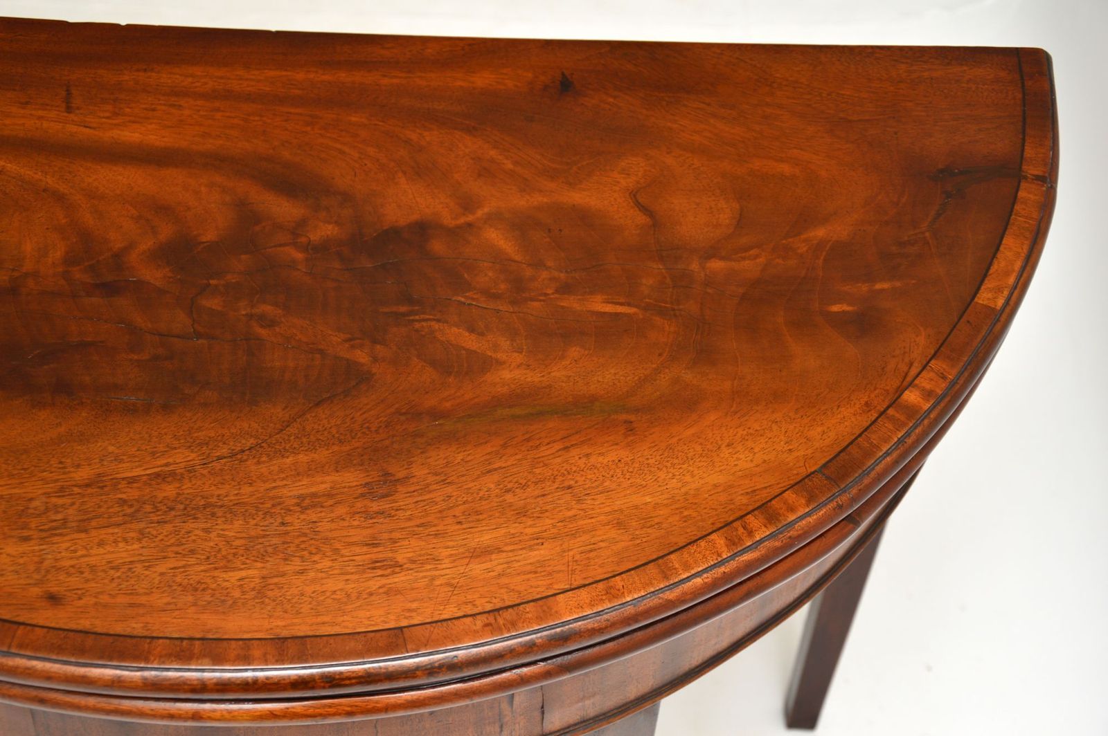 1463.0 Antique George III Period Mahogany Card Table photo