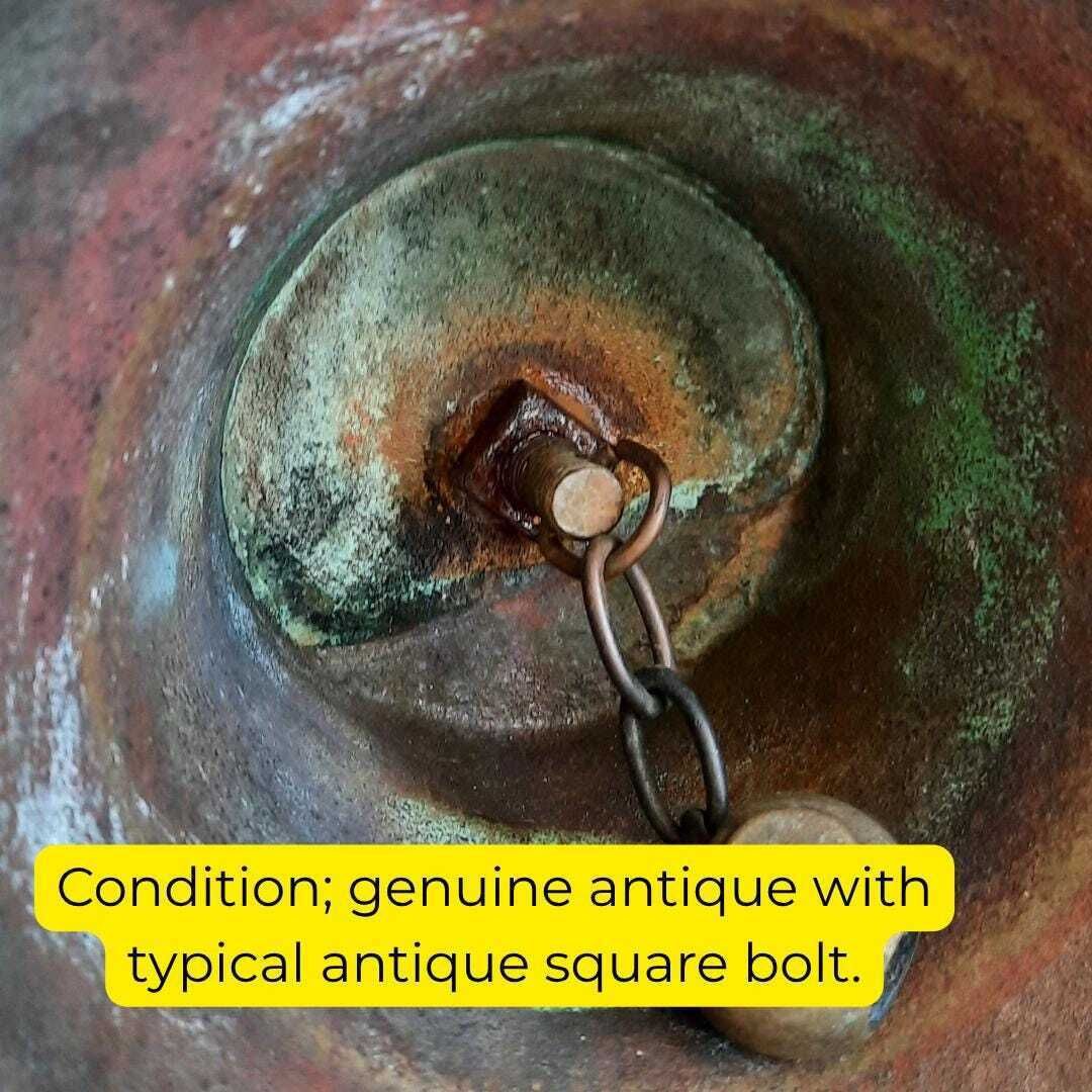 Antique Large Victorian Solid Brass School's Master Hand Bell 8.2'' Tall photo 140.0