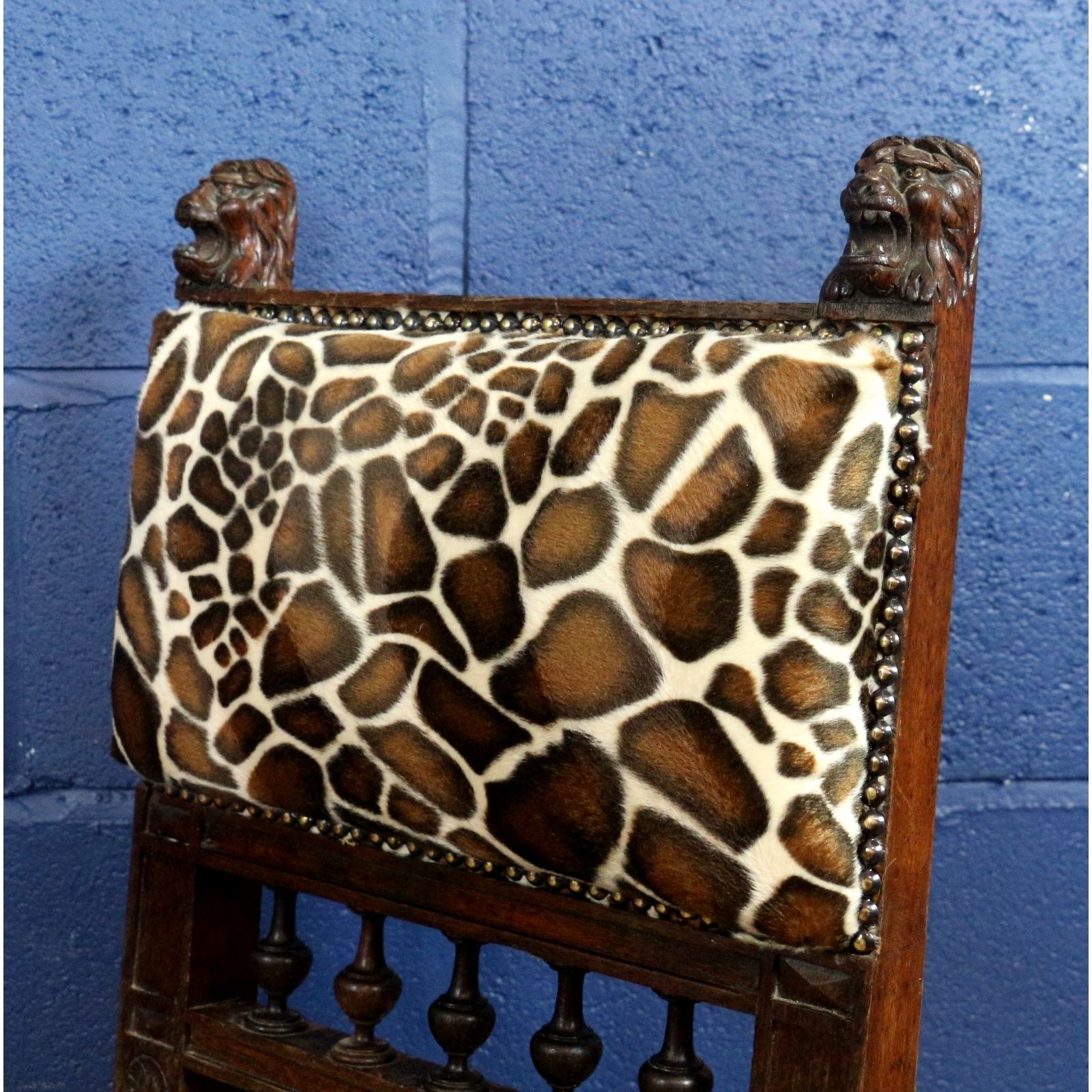 A Victorian Carved Oak Hall Or Bedroom Chair Raised On Fluted Supports And Freshly Reupholstered photo furniture