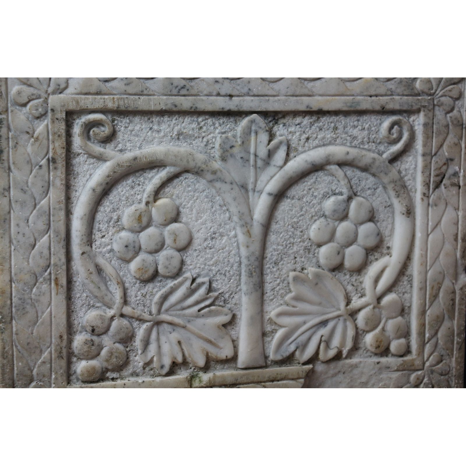 An Impressive Early C20th Carved Marble Planter On Carved Marble Pedestals photo vinterior