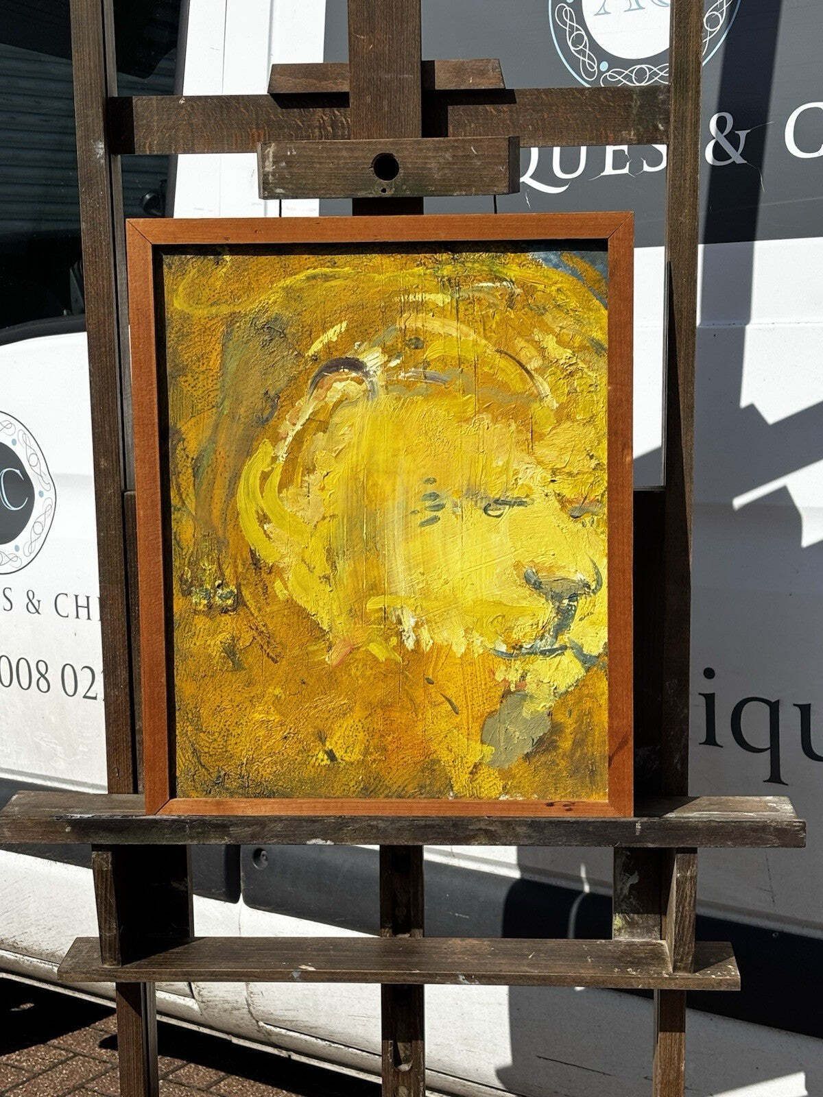 Oil On Canvas Of A Lion From The Studios Of John W Mills 1933 23 photo furniture