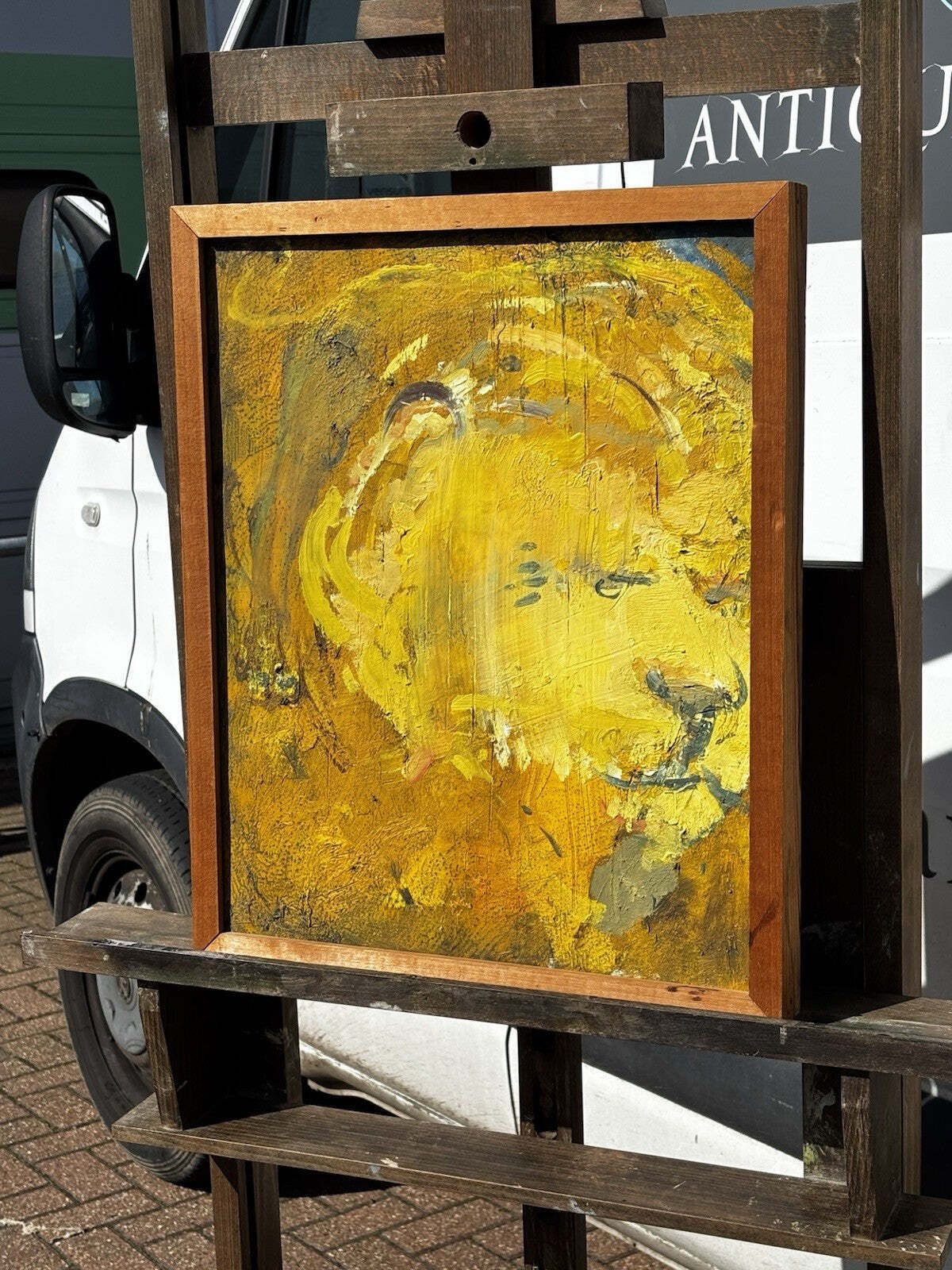 Oil On Canvas Of A Lion From The Studios Of John W Mills 1933 23 photo for sale