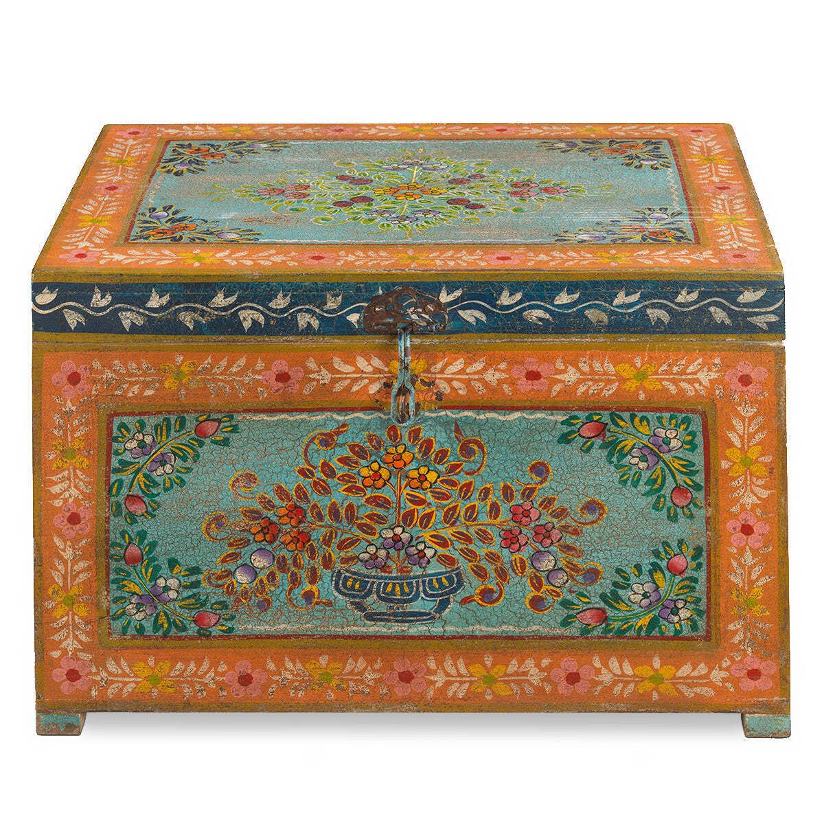 Hand Painted Wooden Box, Oriental photo furniture