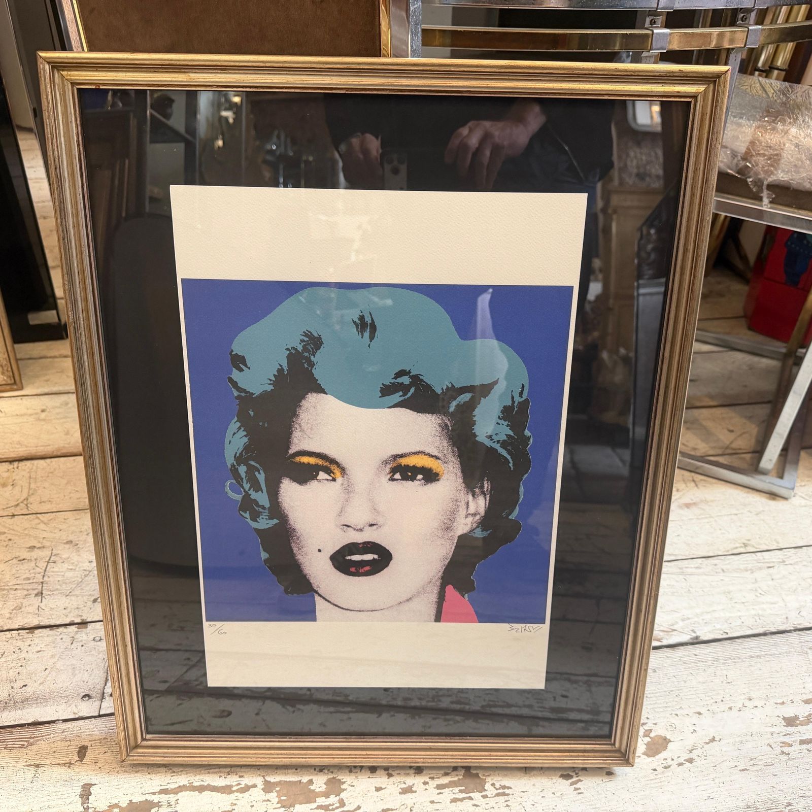 21st Century Framed Kate Moss 30/60 Numbered Lithography By Banksy photo vinterior