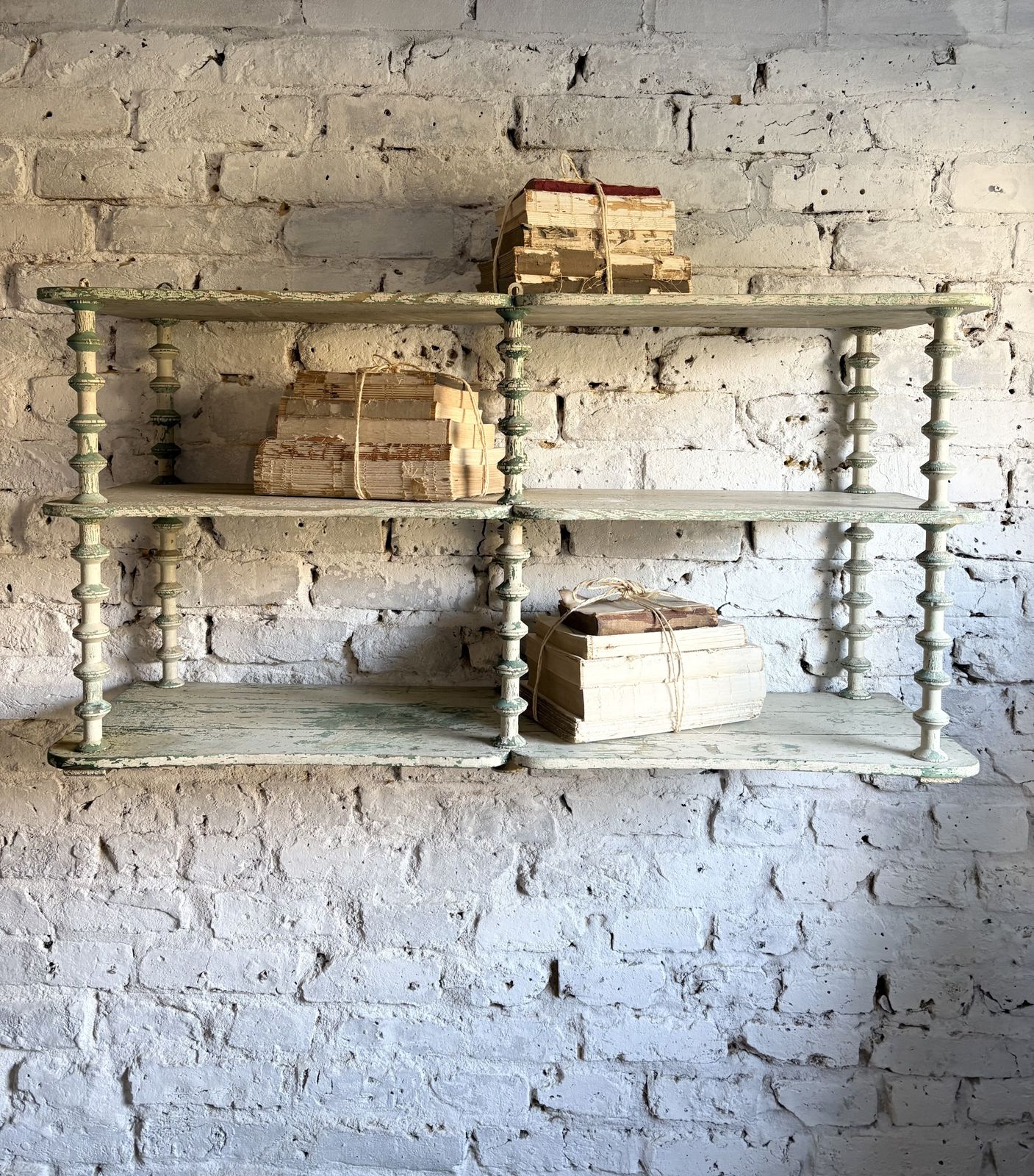 Large French Cotton Reel Shelves photo furniture
