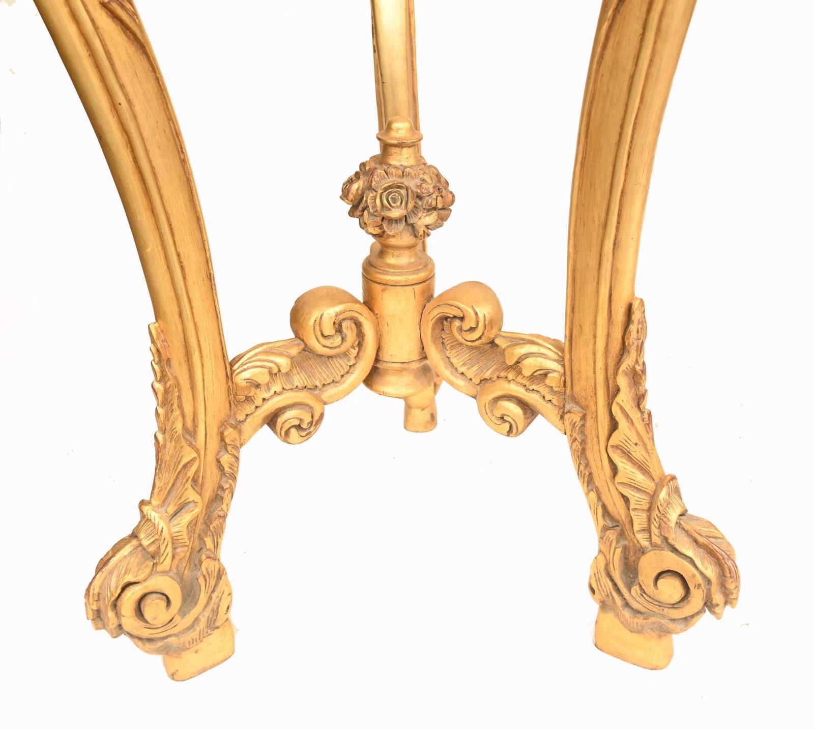 Pair Italian Giltwood Pedestals Rococo Stands Classical Urn Finials photo vintage