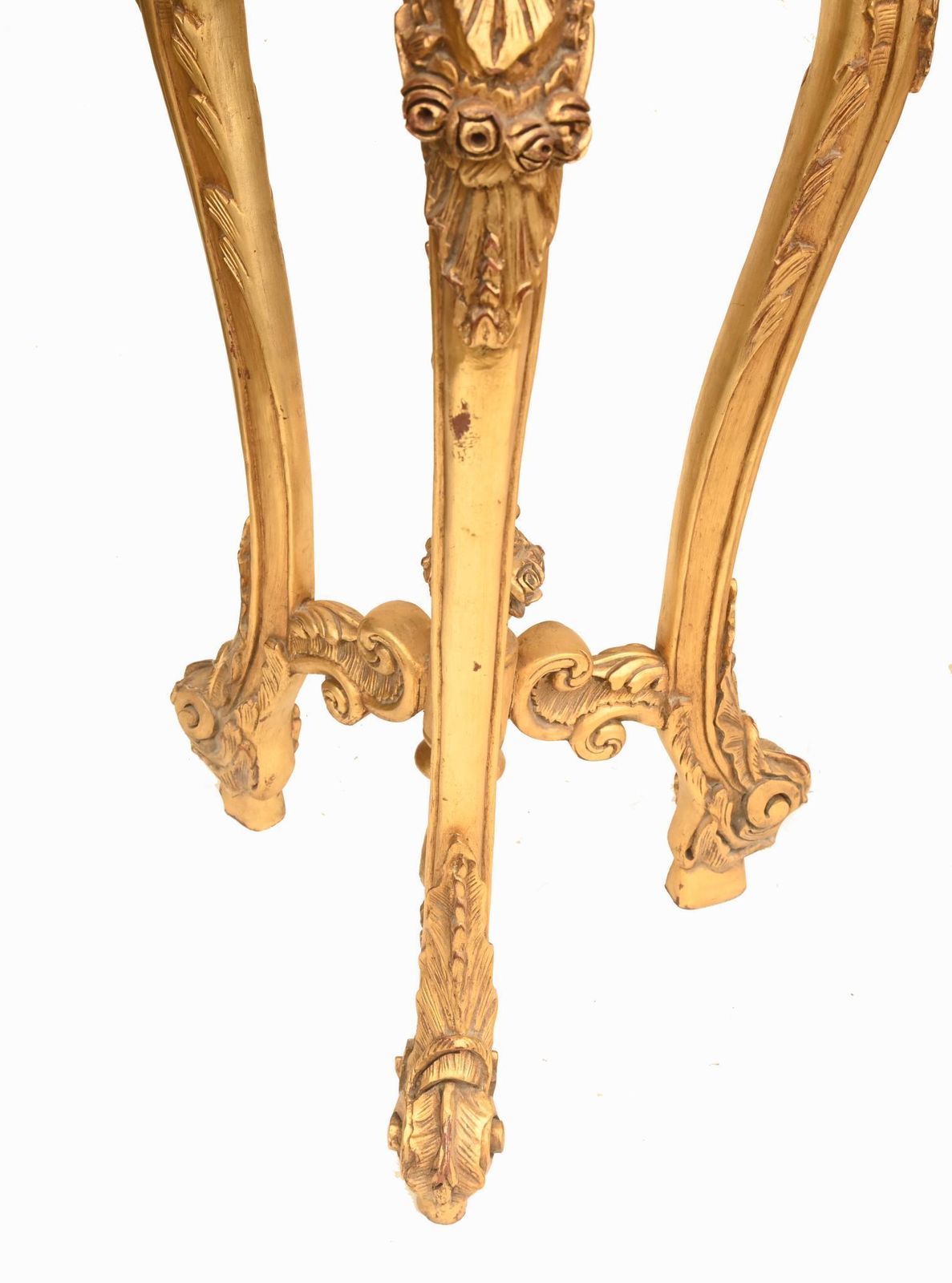 Garden Decor Pair Italian Giltwood Pedestals Rococo Stands Classical Urn Finials photo