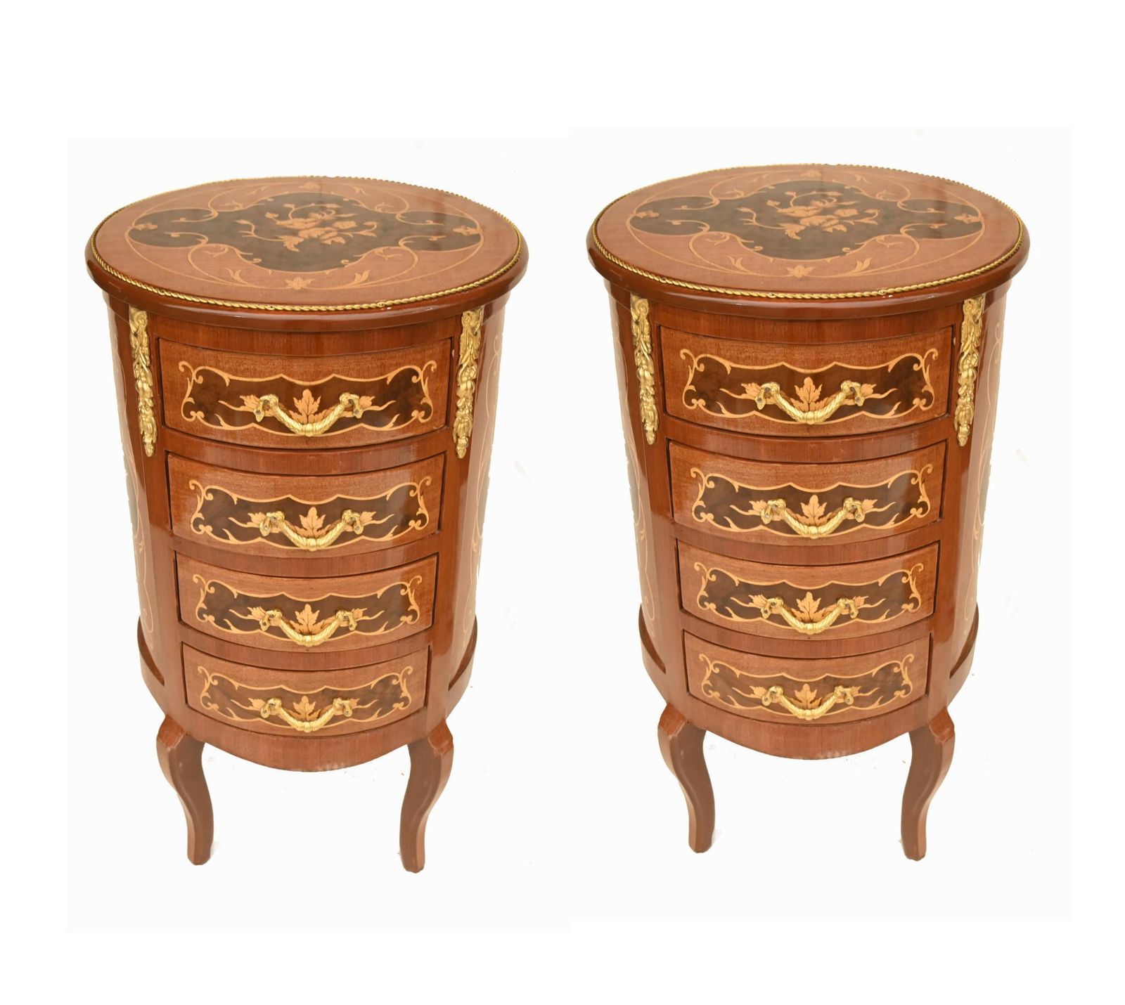 French Bedside Chest Louis XV Revival Nightstands