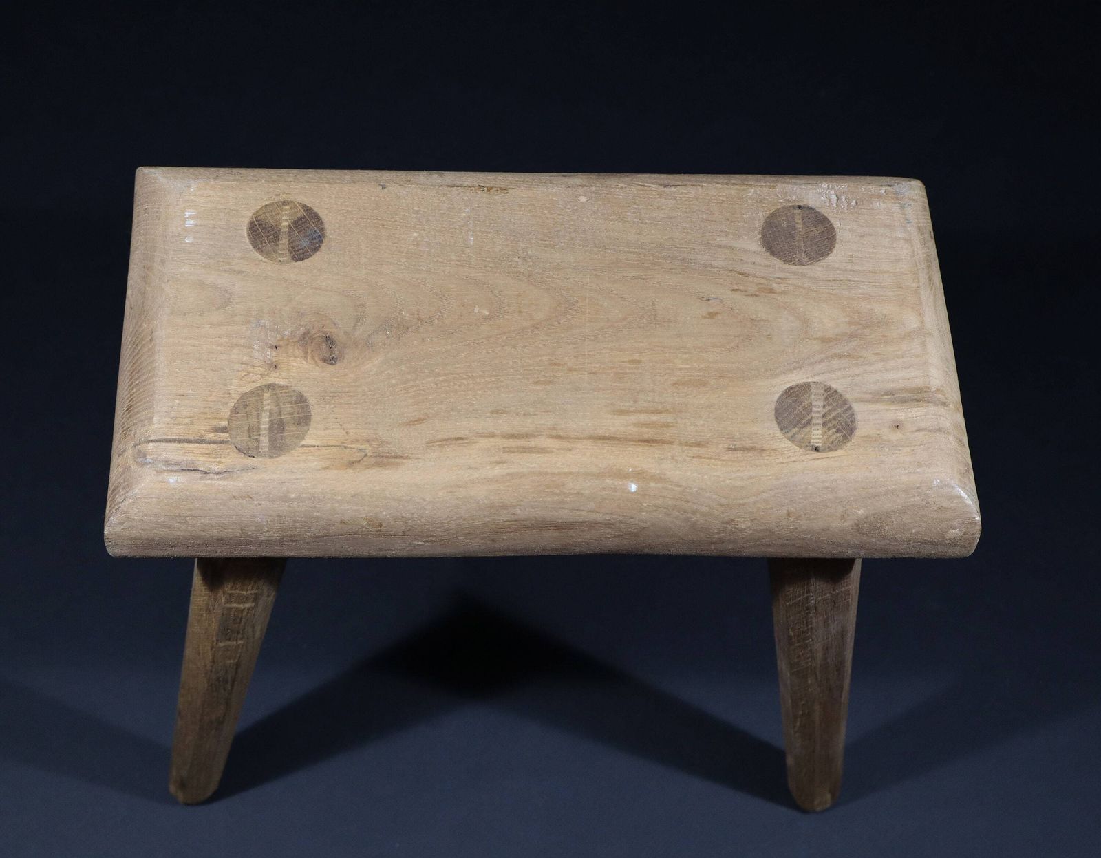 photo furniture French Primitive Wooden Stool Set Of 2 In Brutalist Design