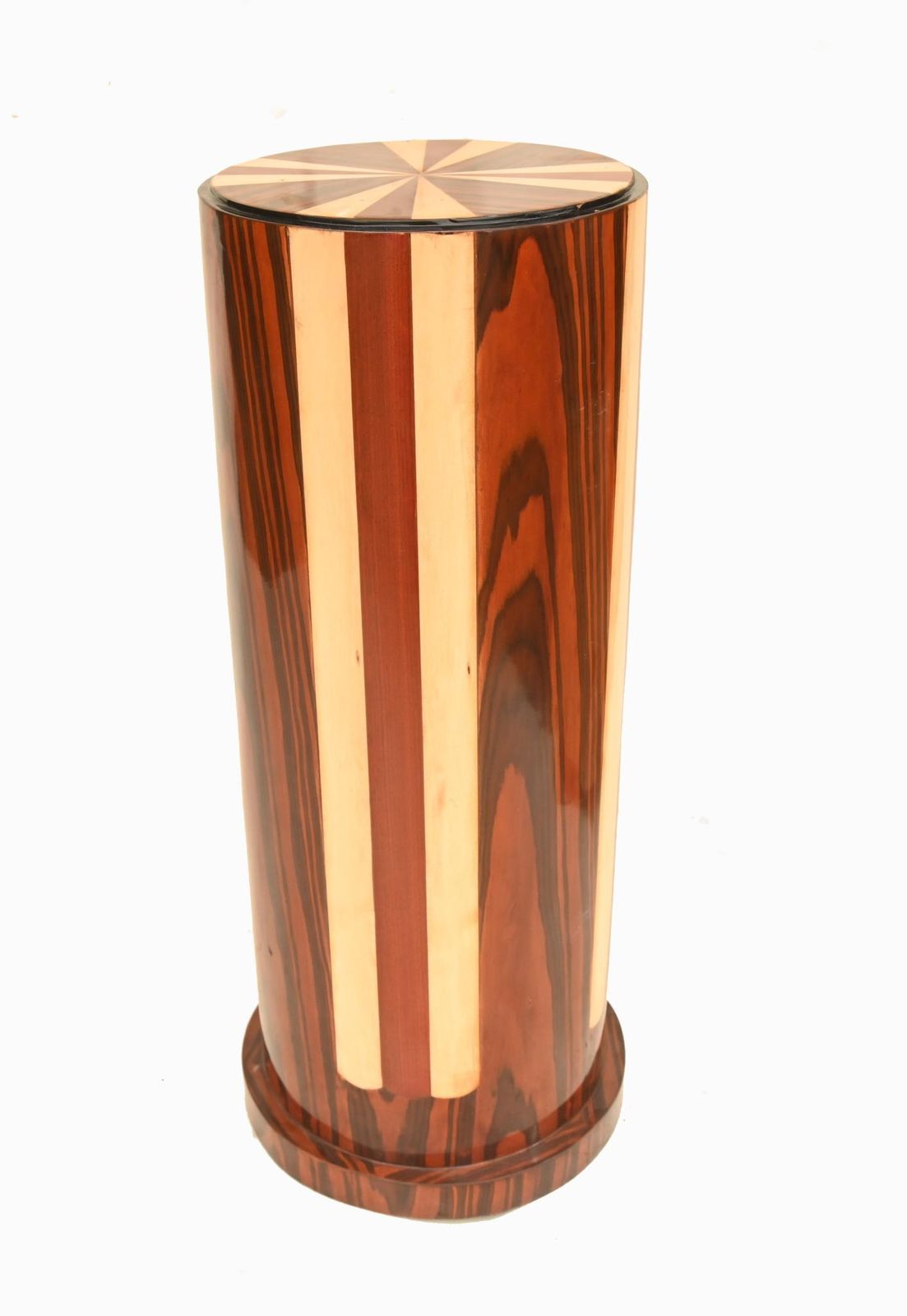 Pair Art Deco Pedestal Stands Tables Inlay photo furniture