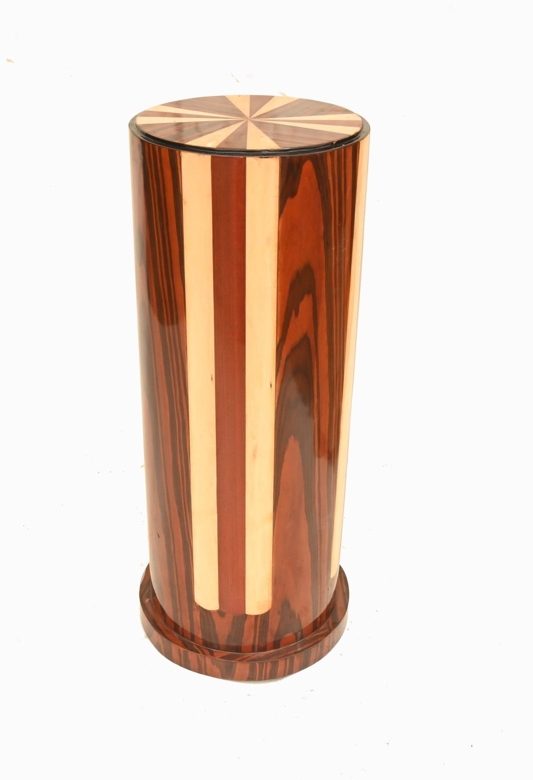 Pair Art Deco Pedestal Stands Tables Inlay photo 745.0