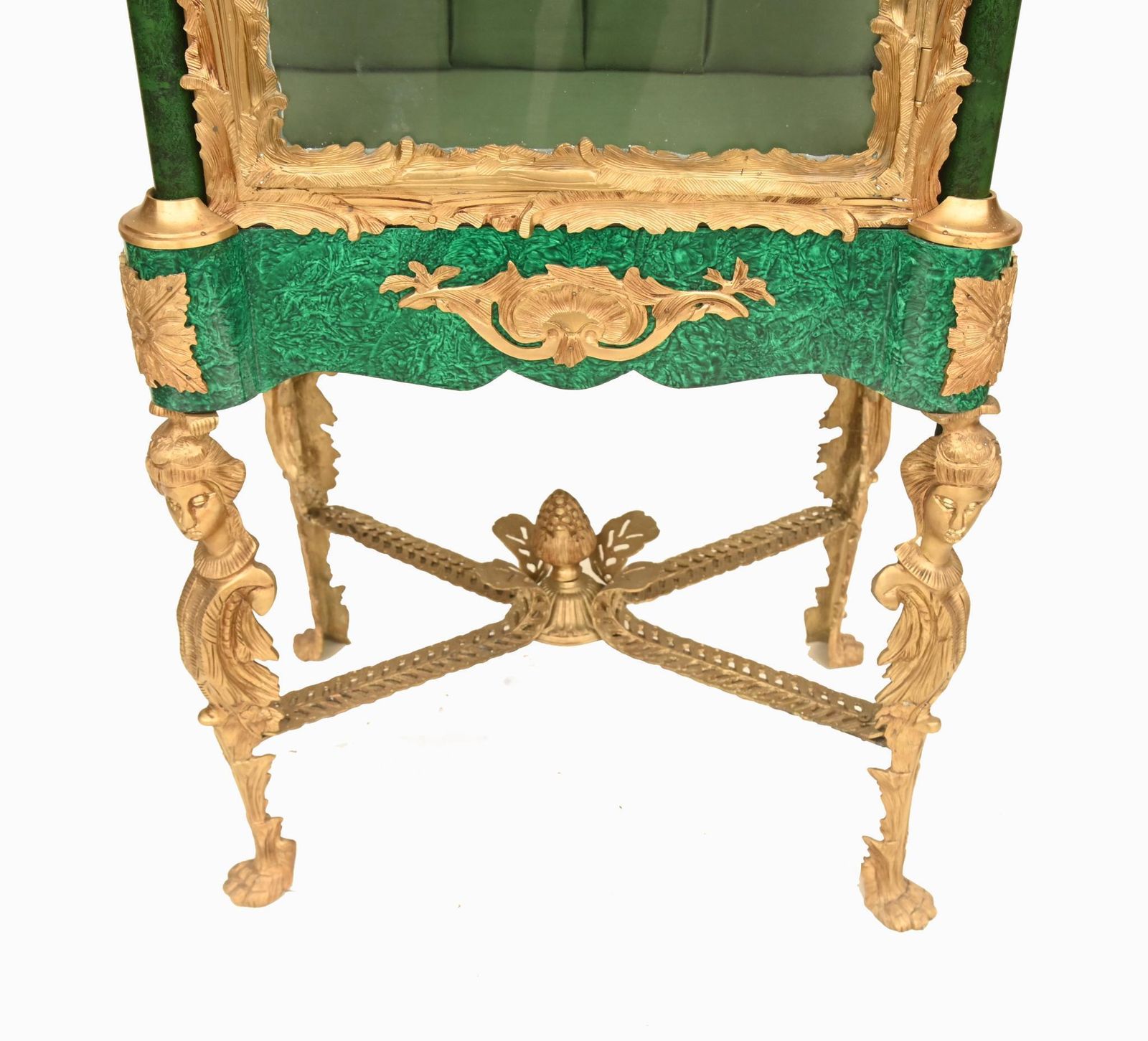 Pair French Vitrines Malachite Display Cabinets Louis XVI photo Furniture