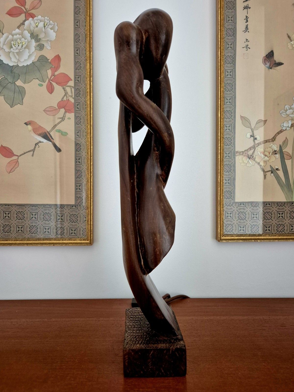 Festus O. Idehen Signed Carving Mother And Child Nigerian African Sculpture photo furniture