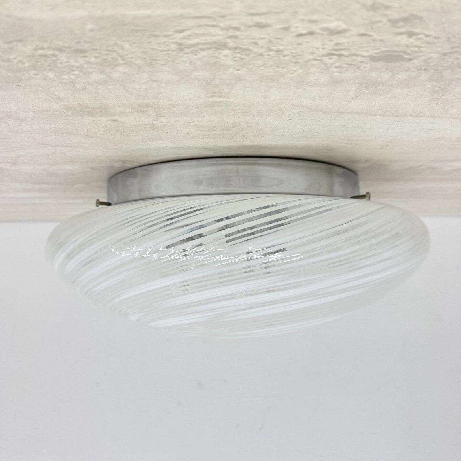 photo vintage Mid Century Design Murano Glass Hillebrand Ceiling Lamp , 1970s